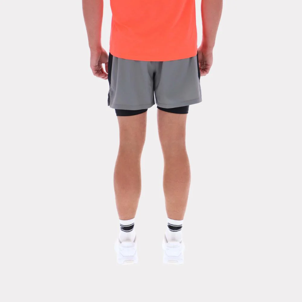 Reebok Apparel Men 2-in-1 RBK-Dry Running Shorts GREY 4 - Image 2