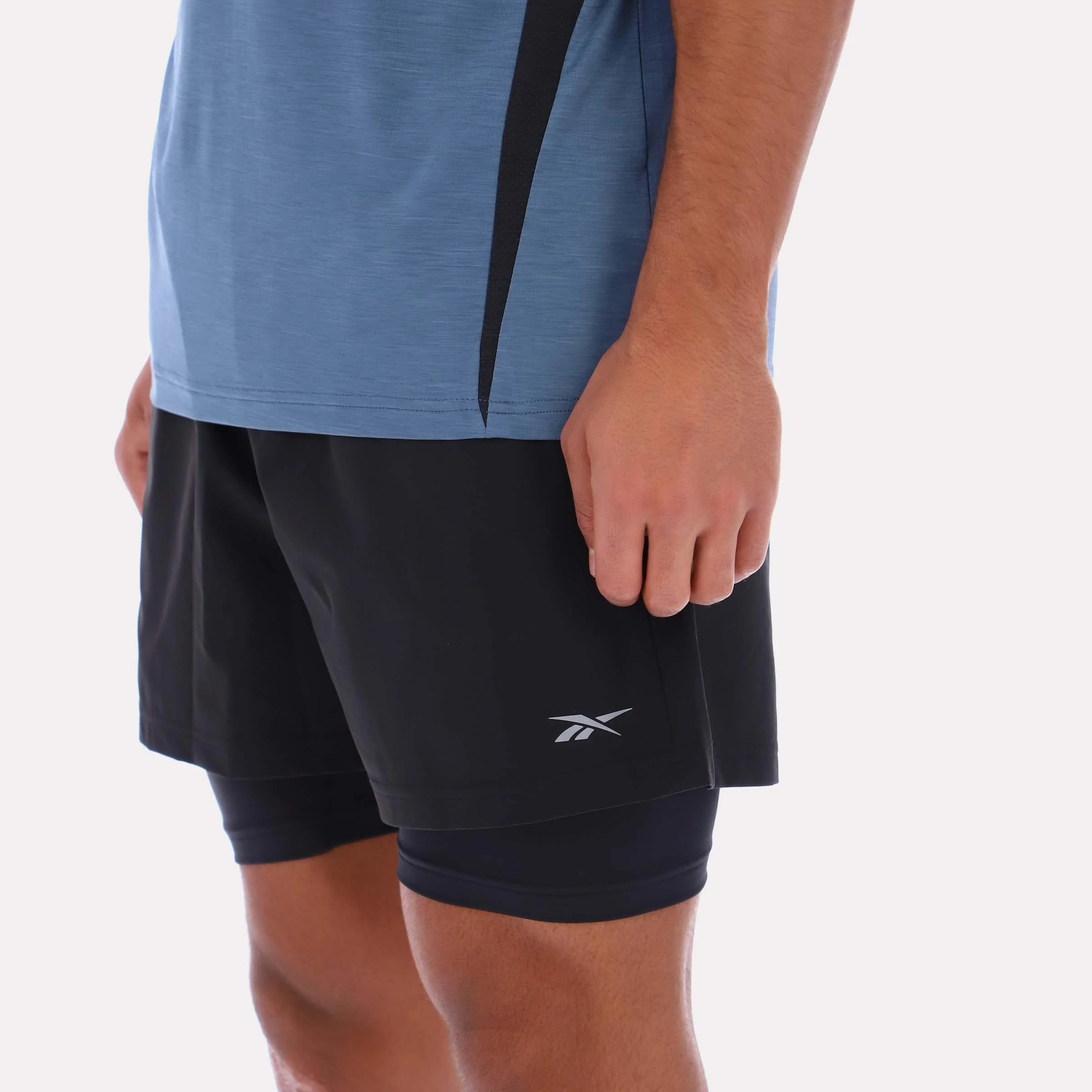 Reebok Apparel Men 2-in-1 RBK-DRY Training Shorts BLACK - Image 3