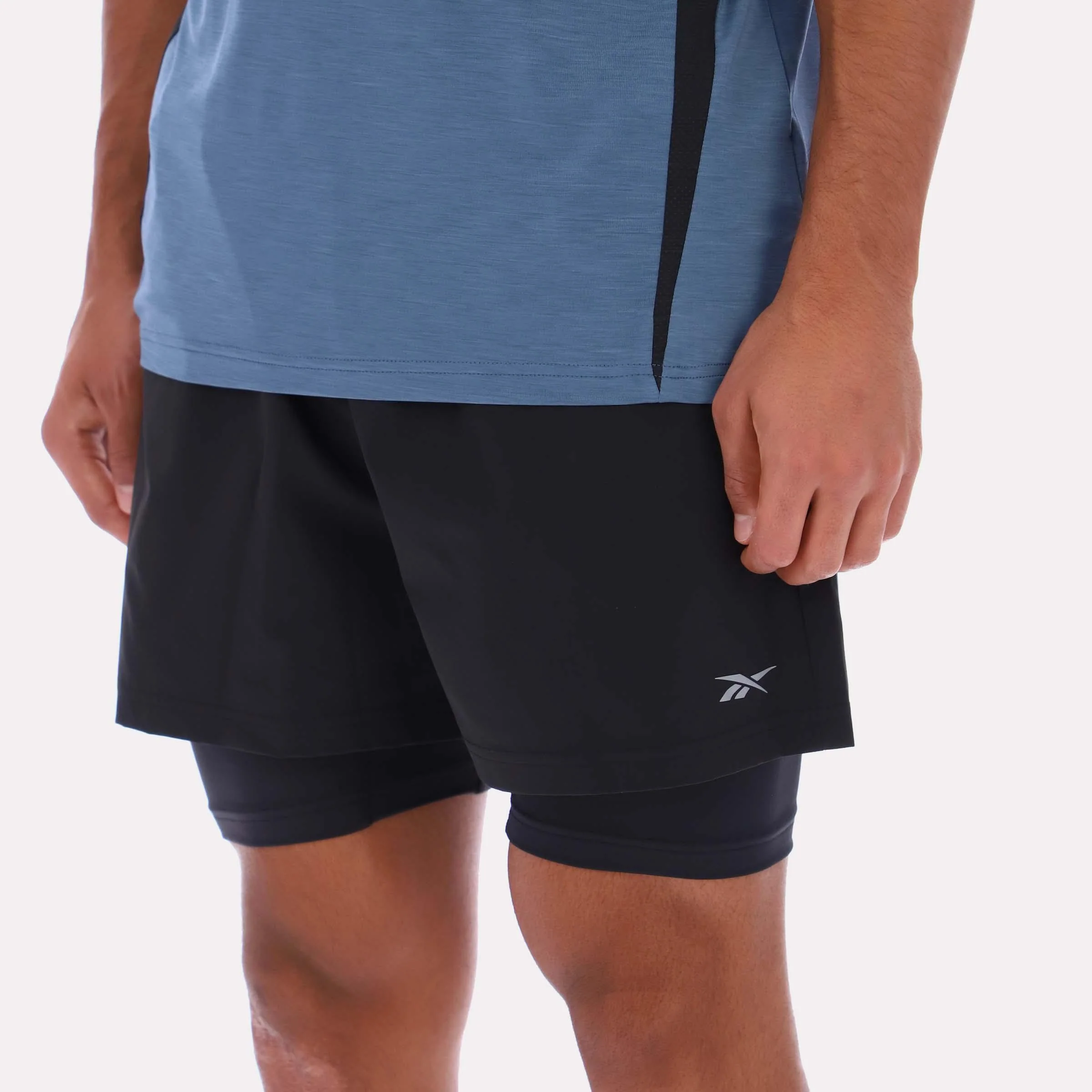 Reebok Apparel Men 2-in-1 RBK-DRY Training Shorts BLACK - Image 4
