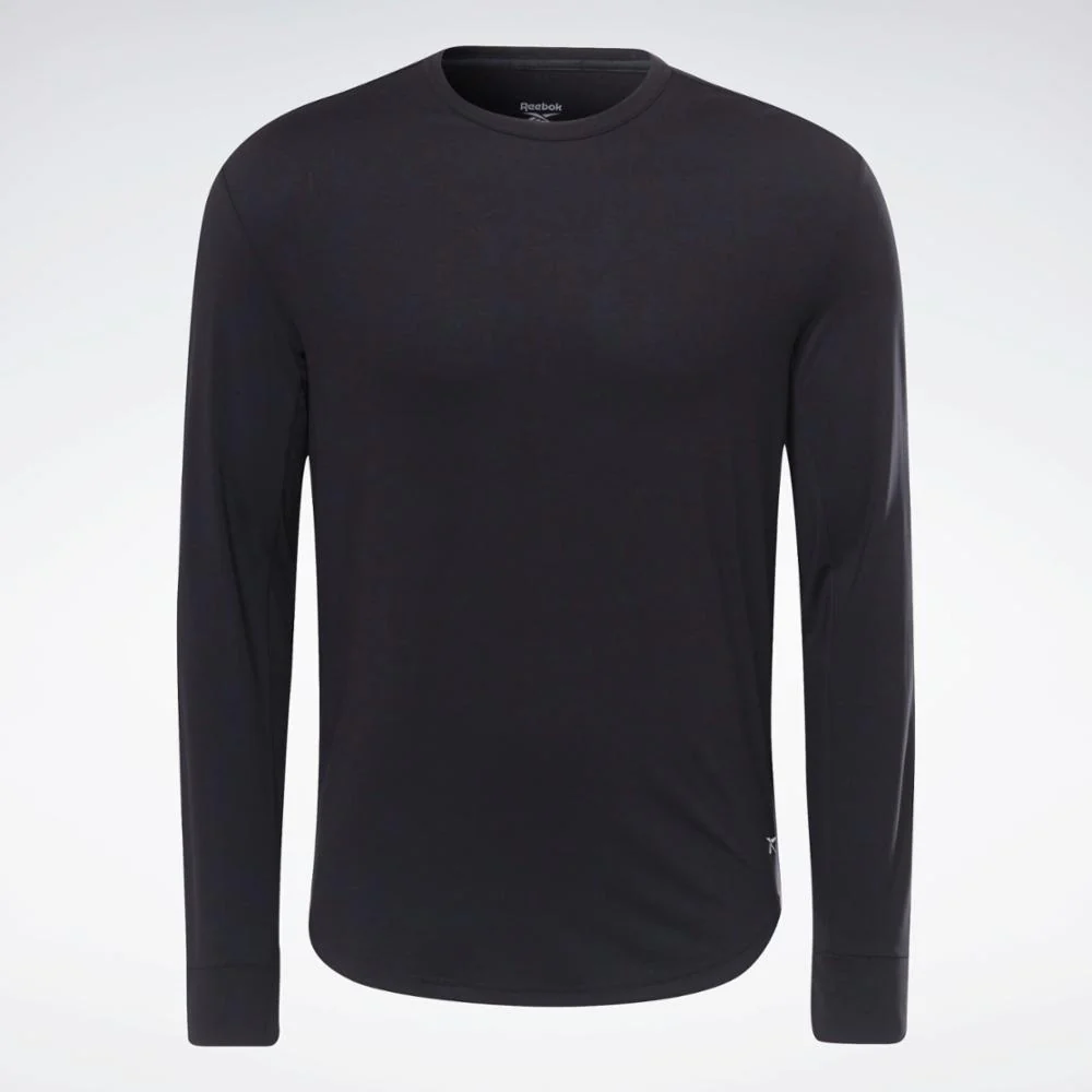 Reebok Apparel Men ACTIVCHILL+DREAMBLEND Long Sleeve Shirt BLACK - Image 6