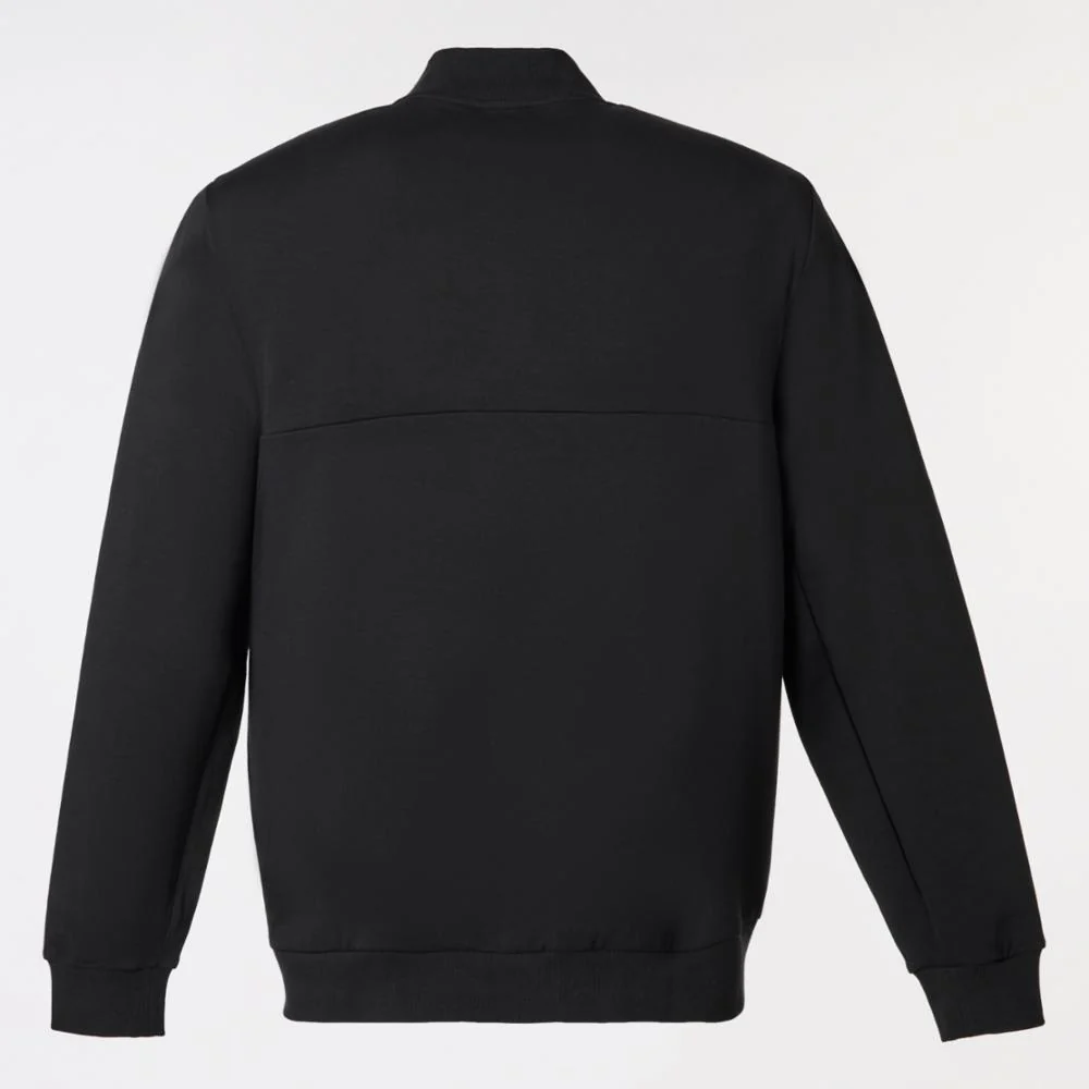 Reebok Apparel Men Active Collective DreamBlend 1/4 Zip Sweatshirt BLACK - Image 2