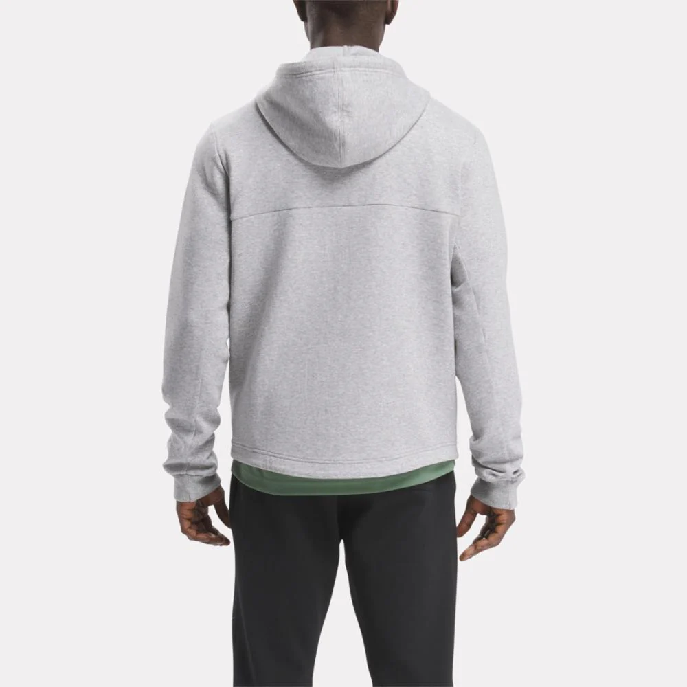 Reebok Apparel Men Active Collective Dreamblend Full-Zip Hoodie MGREYH - Image 3