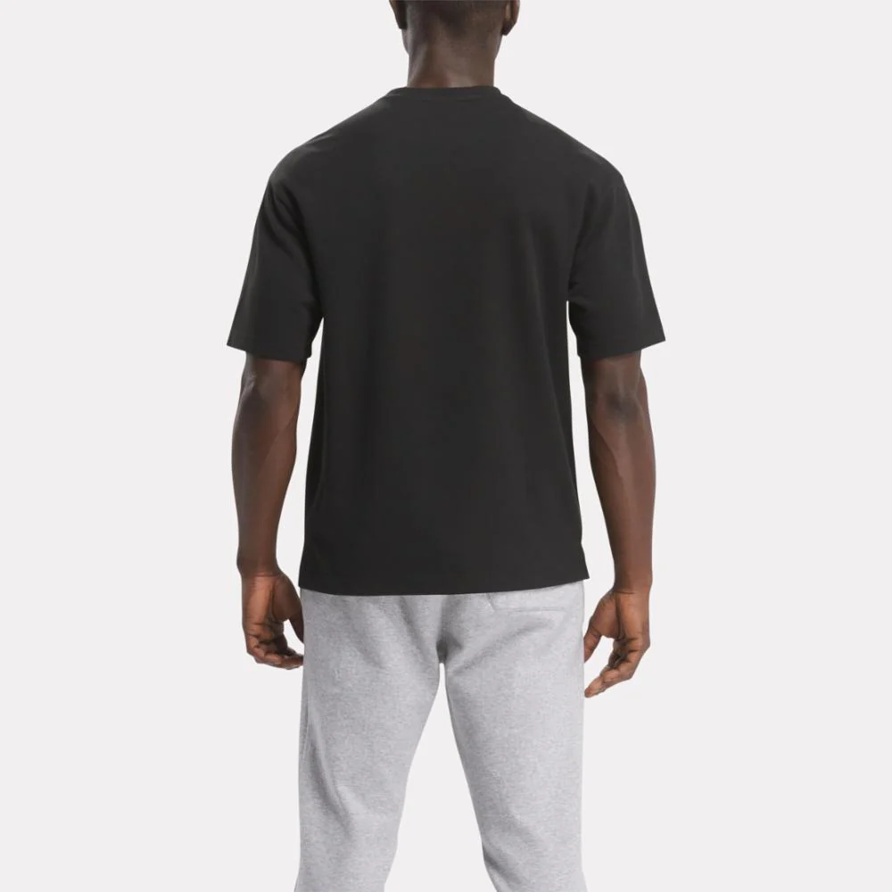Reebok Apparel Men Active Collective Short Sleeve T-Shirt BLACK - Image 3