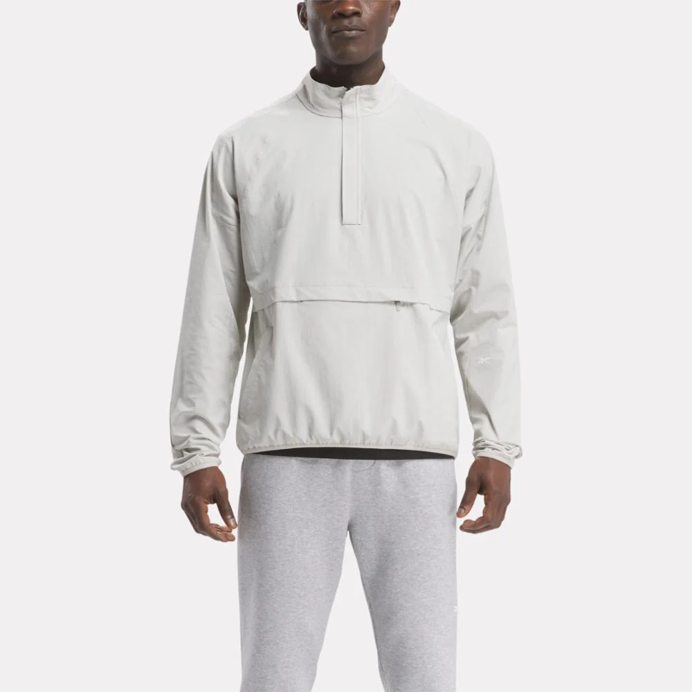 Reebok Apparel Men Active Collective SkyStretch Woven Anorak MOONST