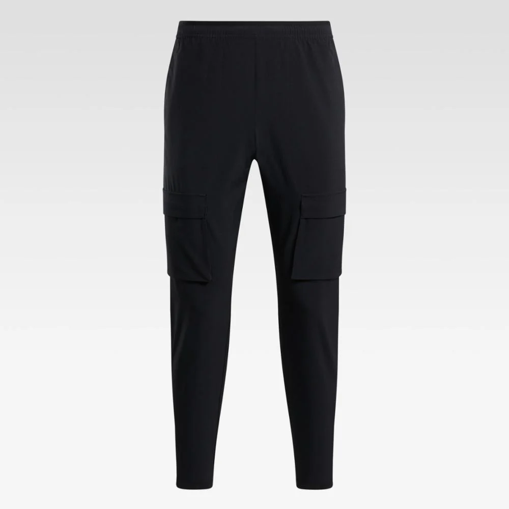 Reebok Apparel Men Active Collective Skystretch Woven Cargo Pants BLACK