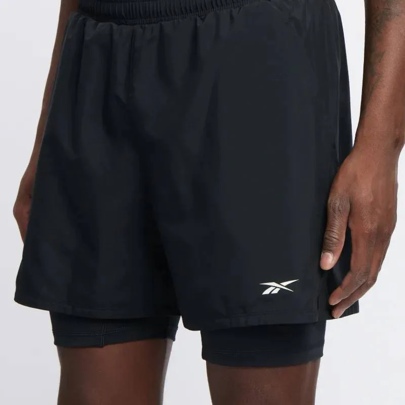 Reebok Apparel Men Athlete Hype 2-In-1 Shorts BLACK - Image 4
