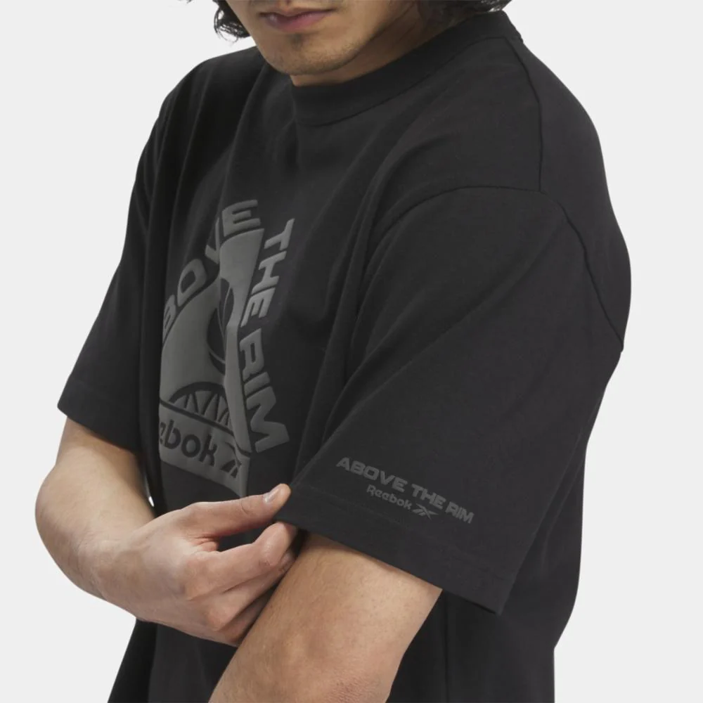 Reebok Apparel Men ABOVE THE RIM GRAPHIC T-SHIRT BLACK - Image 5