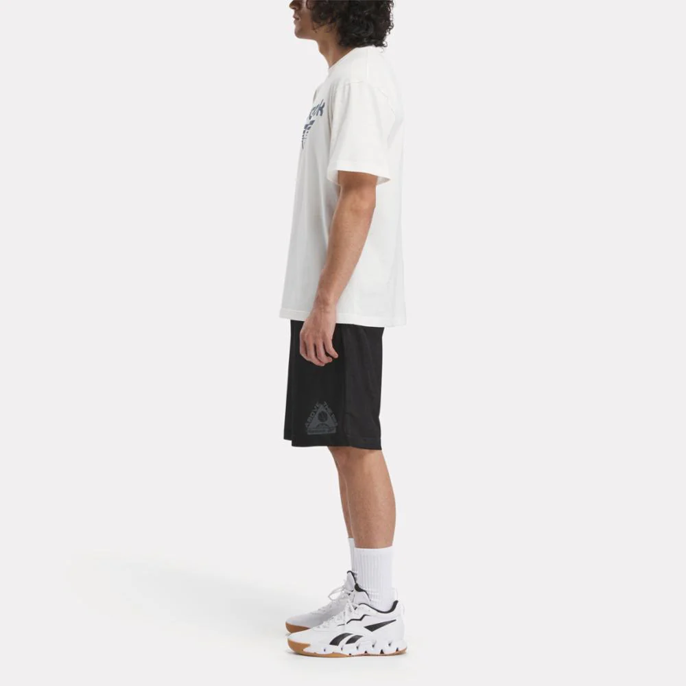 Reebok Apparel Men Basketball Brand Graphic T-Shirt CHALK - Image 3