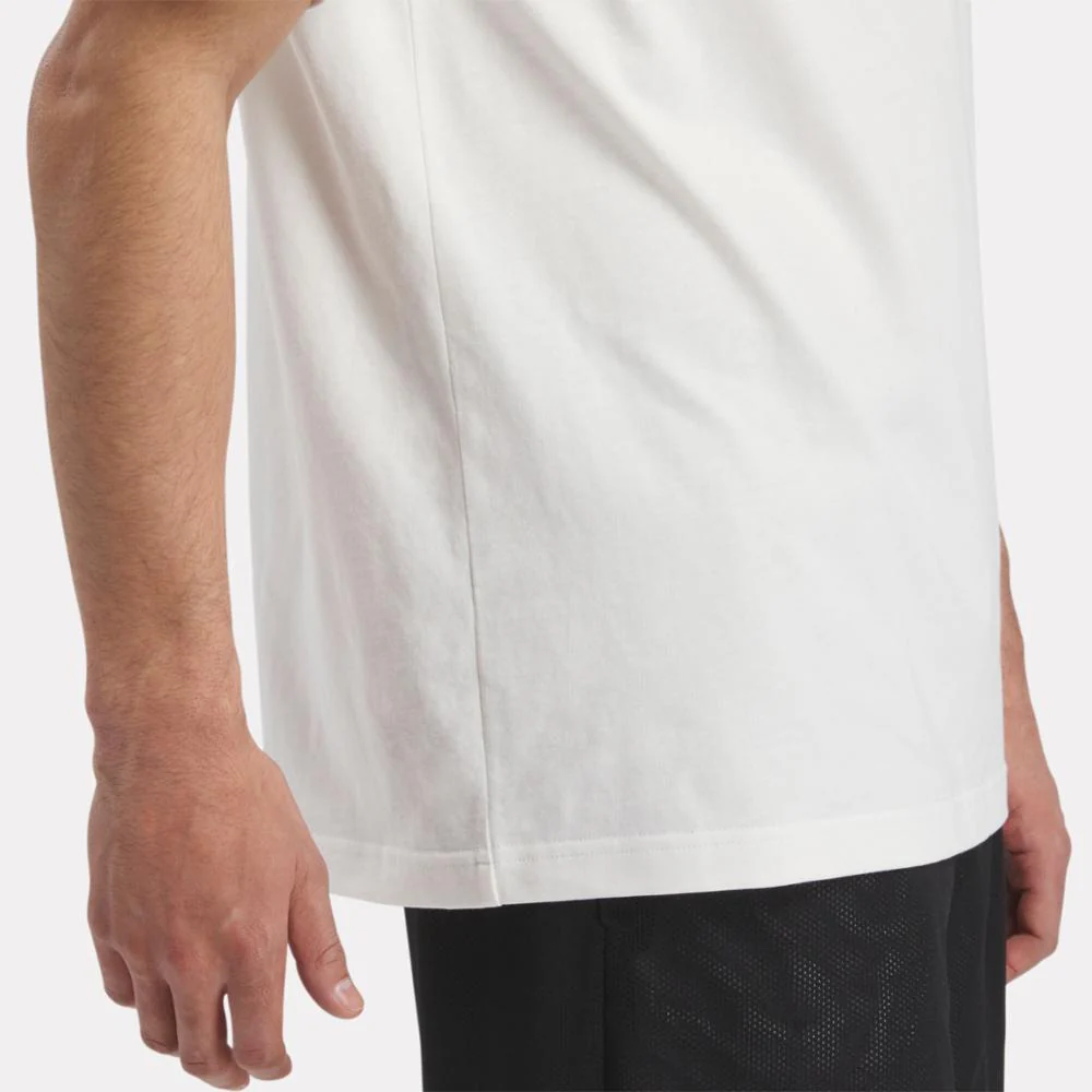 Reebok Apparel Men Basketball Brand Graphic T-Shirt CHALK - Image 5