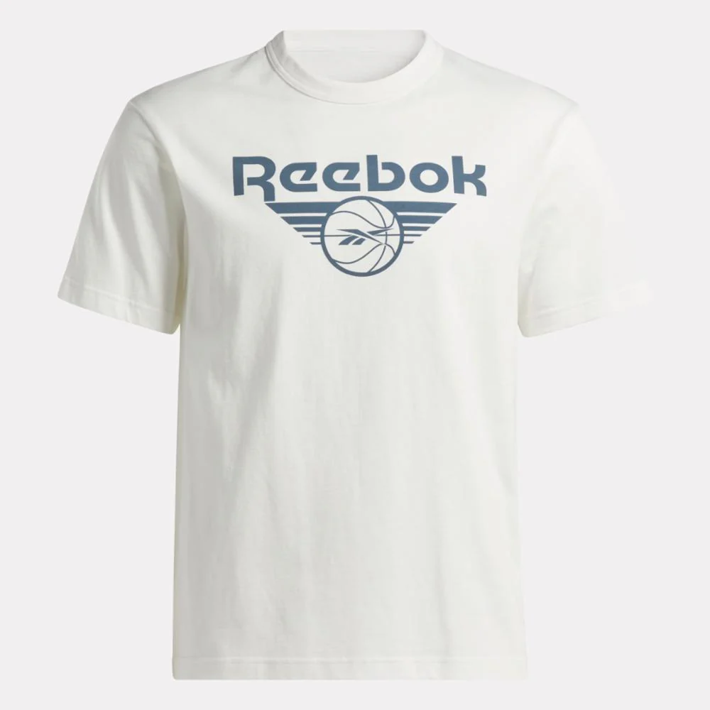Reebok Apparel Men Basketball Brand Graphic T-Shirt CHALK - Image 7