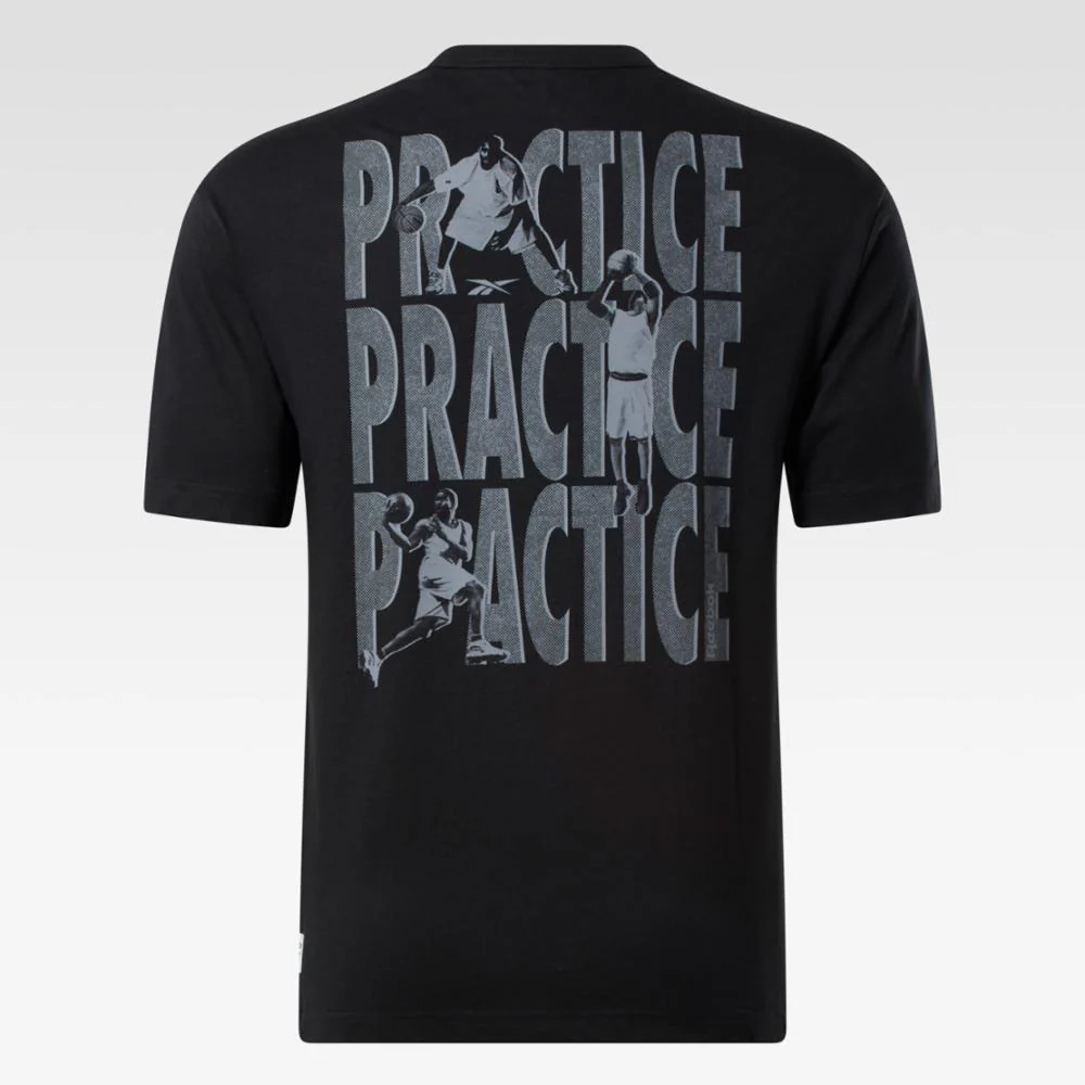 Reebok Apparel Men Basketball Practice T-Shirt BLACK - Image 2