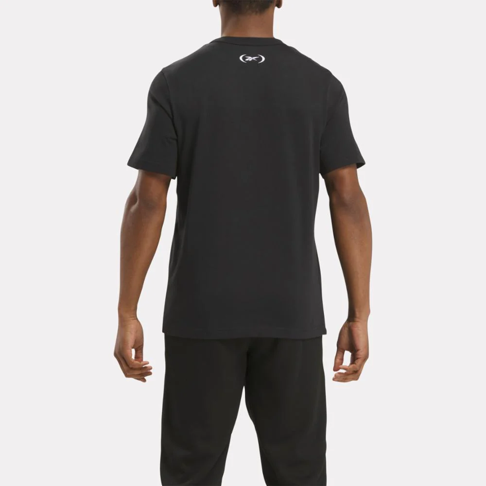 Reebok Apparel Men Basketball T-Shirt BLACK - Image 3