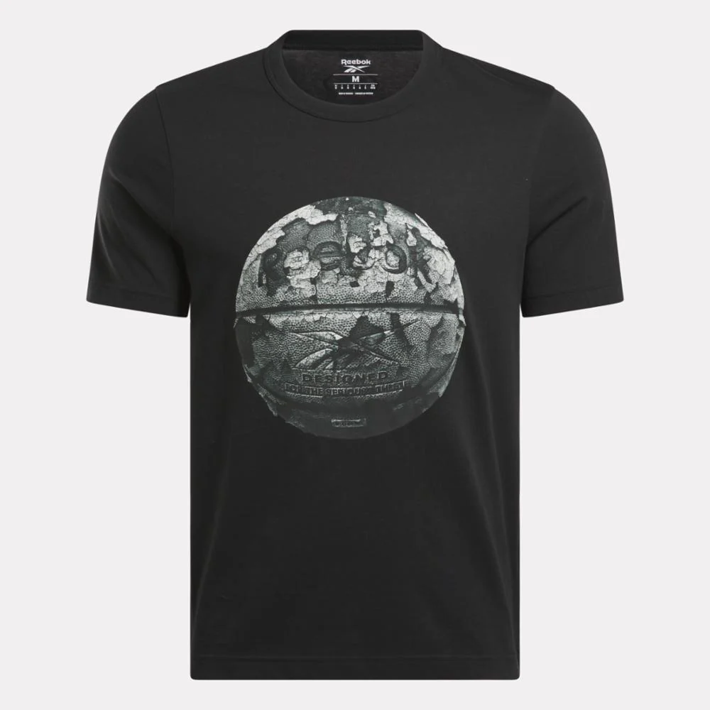 Reebok Apparel Men Basketball T-Shirt BLACK - Image 4