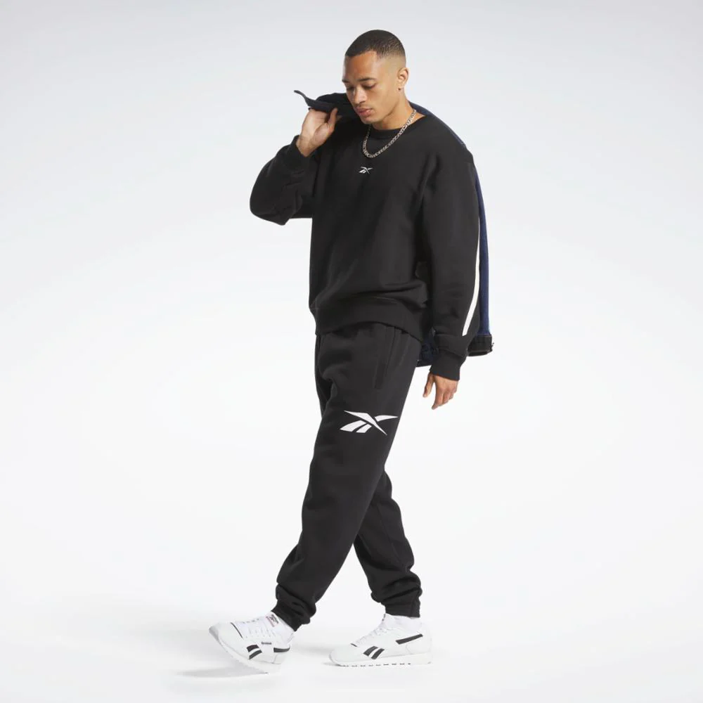 Reebok Apparel Men Classics Brand Proud Pants BLACK/CHALK - Image 2