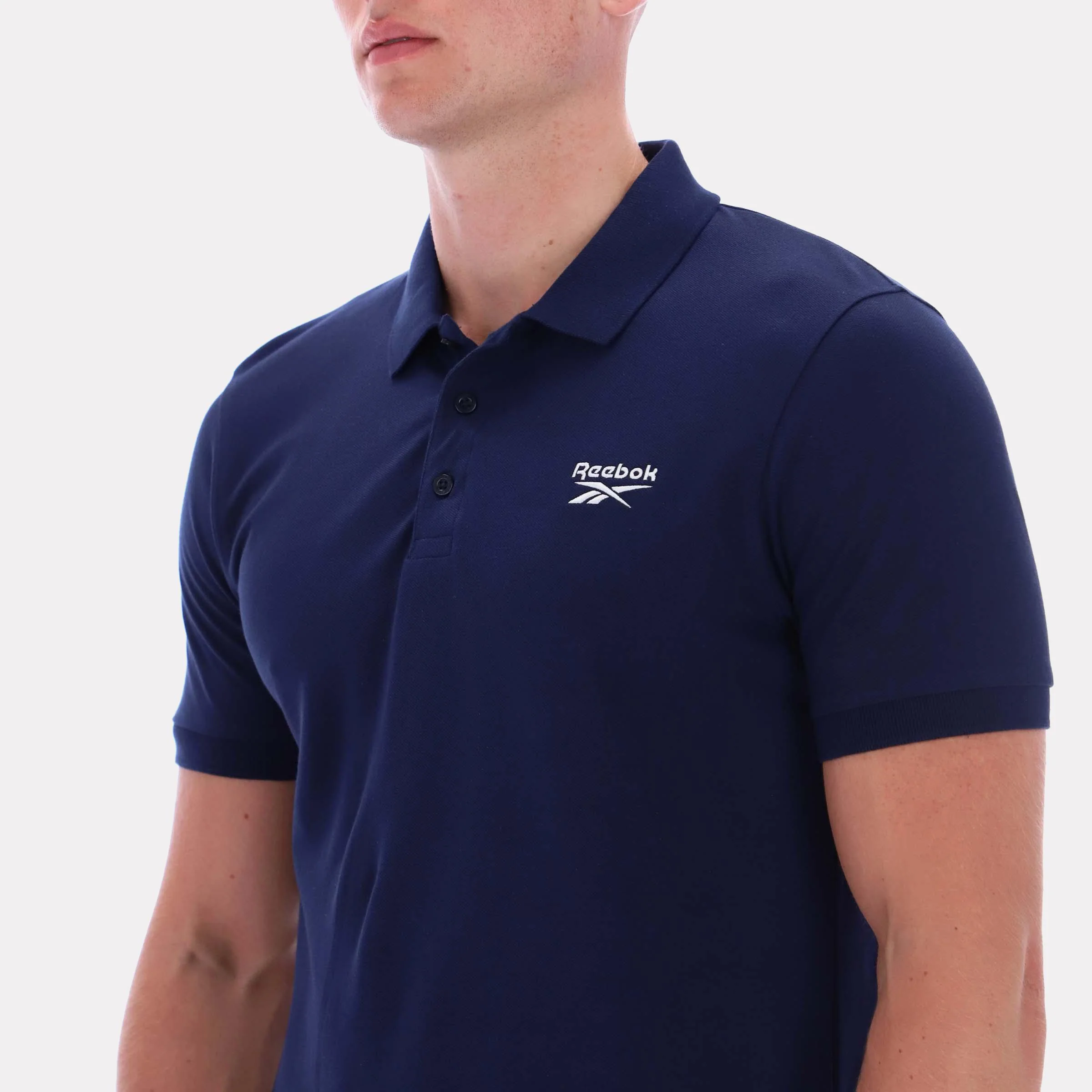 Reebok Apparel Men Classics Embroidered Polo Short Sleeve Shirt VECTOR NAVY - Image 3