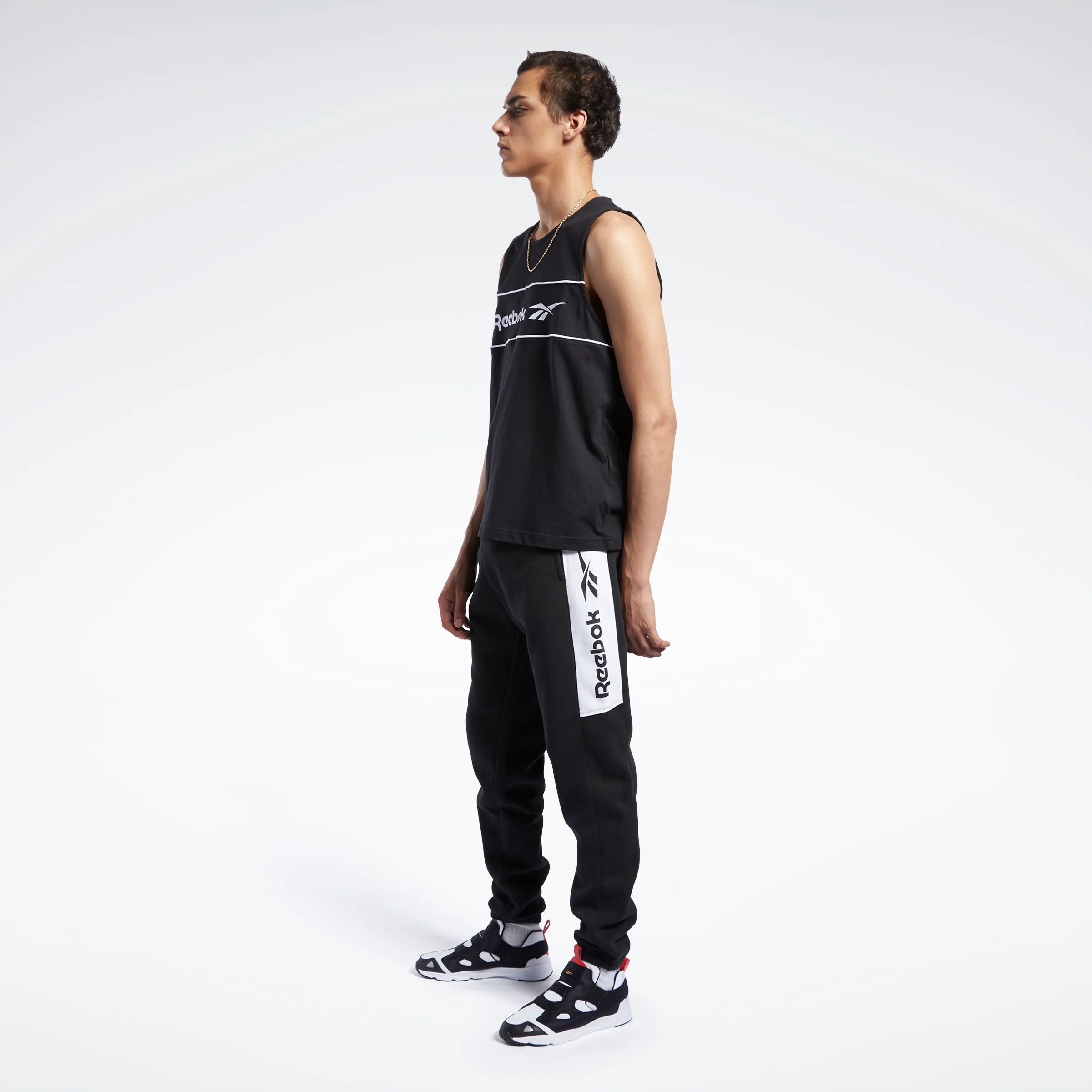 Reebok Apparel Men Classics Linear Pants Black - Image 2
