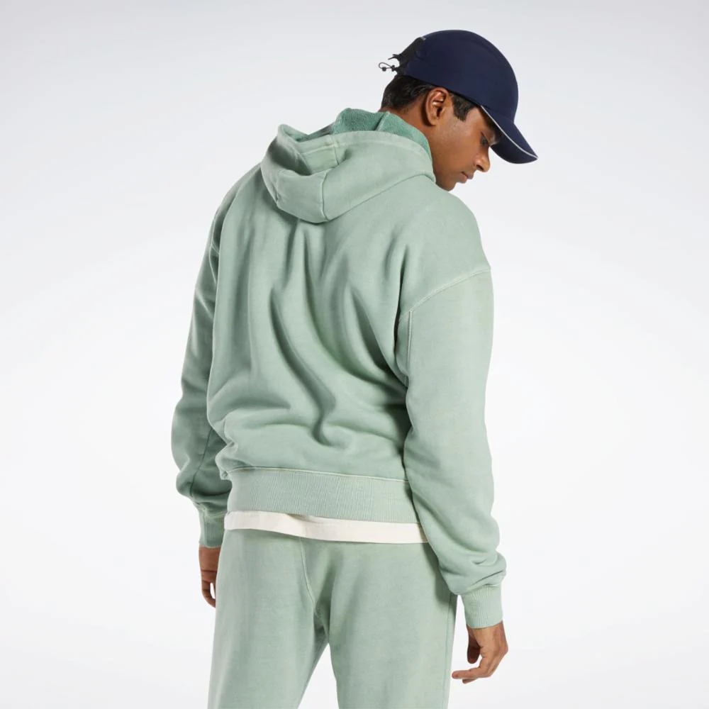 Reebok Apparel Men Classics Natural Dye Hoodie HARGRN - Image 3