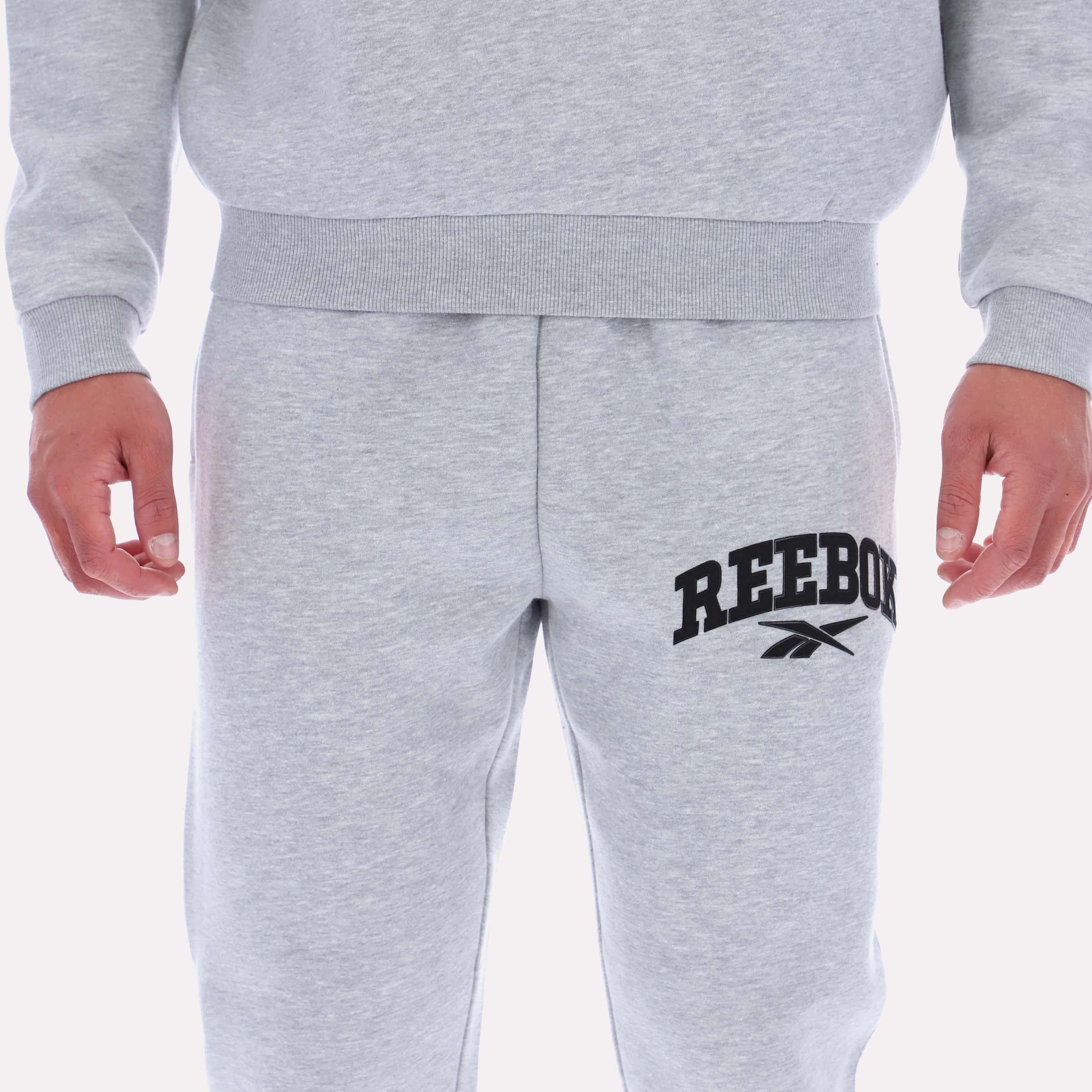 Reebok Apparel Men Classics Varsity Graphic Joggers LIGHT GREY MARL - Image 2