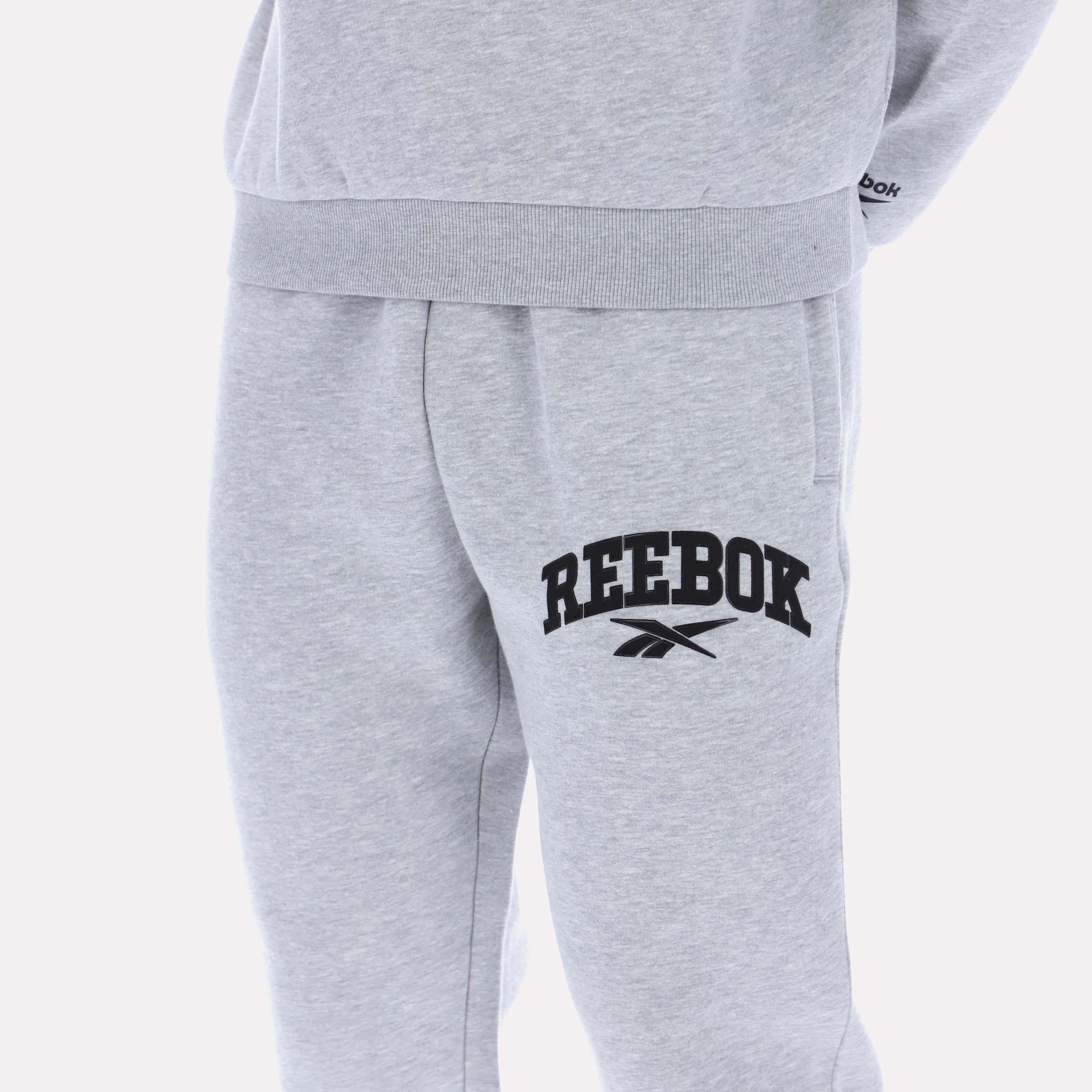 Reebok Apparel Men Classics Varsity Graphic Joggers LIGHT GREY MARL - Image 3