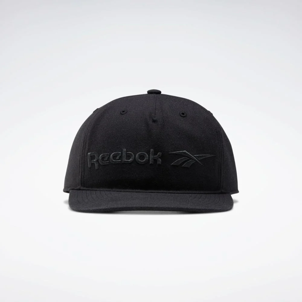 Reebok Apparel Men Classics Vector Flat Peak Cap BLACK/BLACK/BLACK