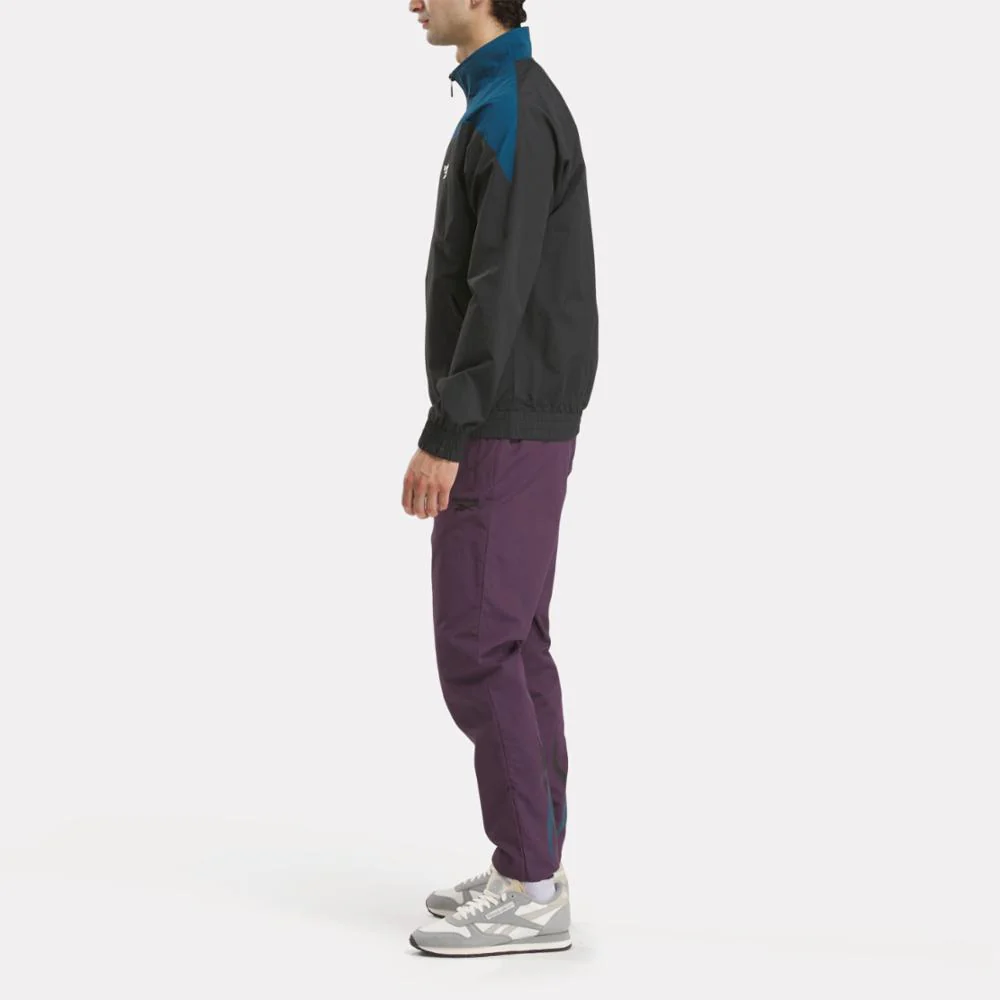 Reebok Apparel Men Classics Vector Track Jacket BLACK/MIDNIGHT PLUM - Image 2