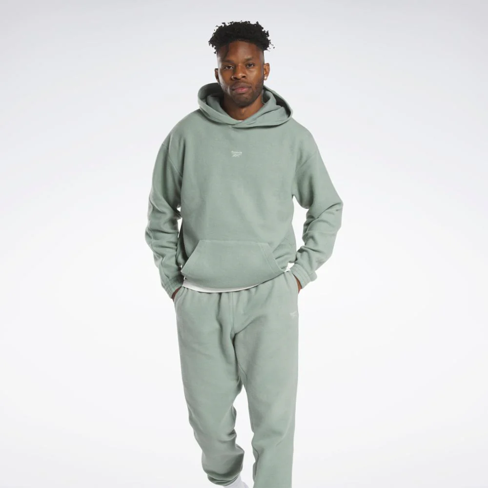 Reebok Apparel Men Classics Wardrobe Essentials Hoodie HARGRN - Image 2