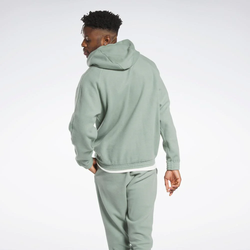 Reebok Apparel Men Classics Wardrobe Essentials Hoodie HARGRN - Image 3