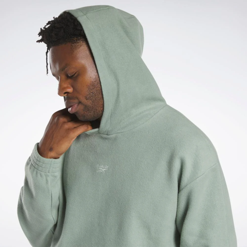Reebok Apparel Men Classics Wardrobe Essentials Hoodie HARGRN - Image 6