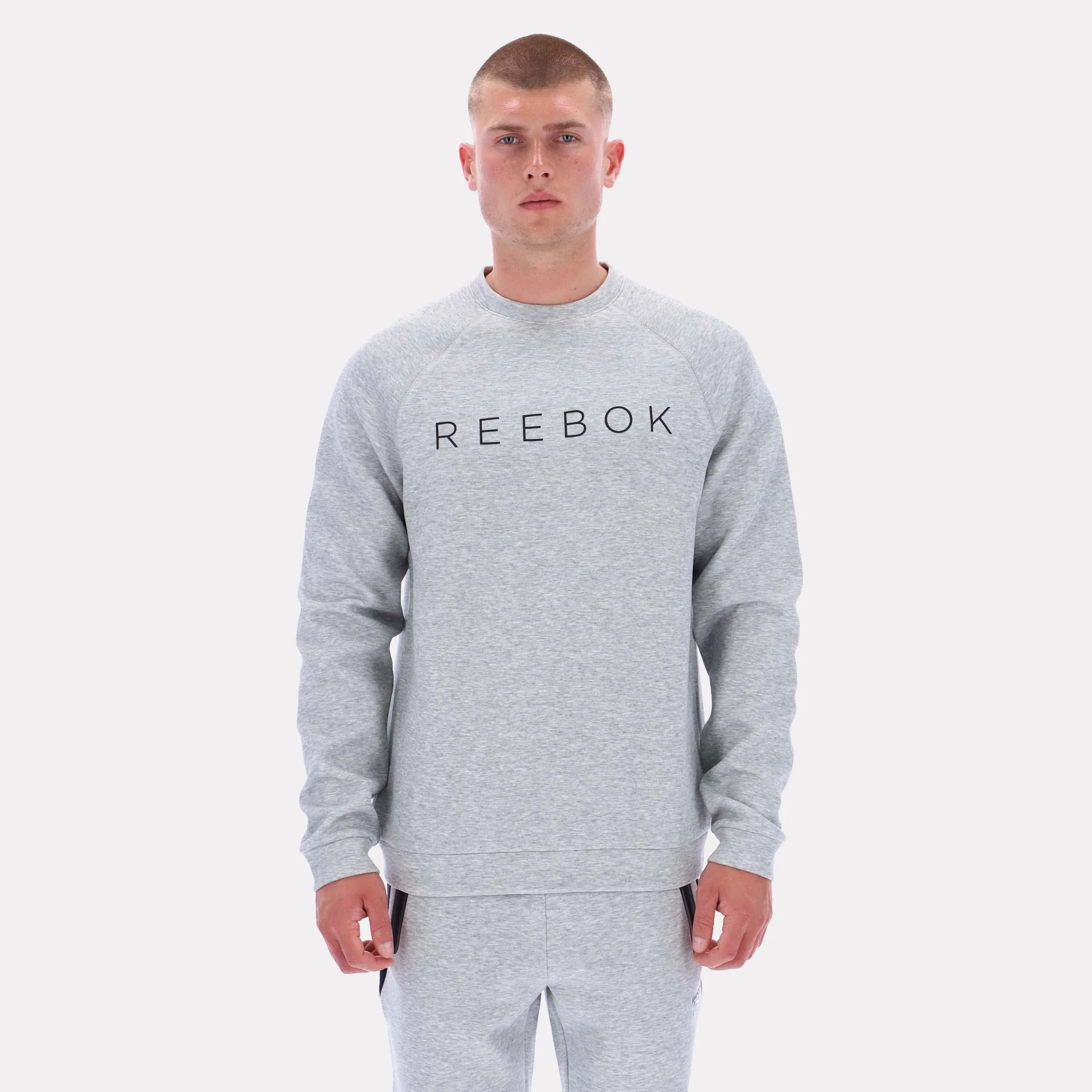 Reebok Apparel Men Core Graphic Sweatshirt GREY MARL