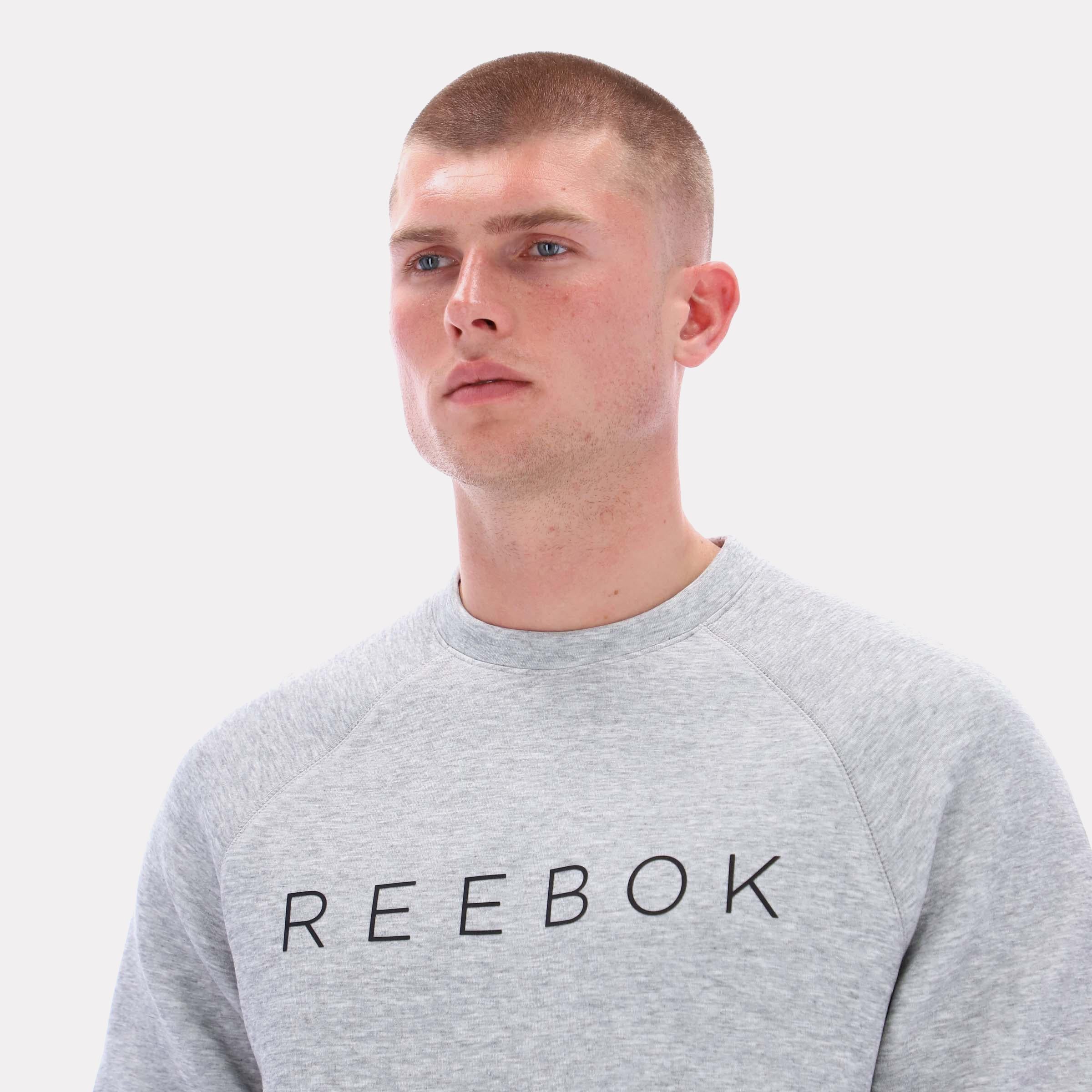 Reebok Apparel Men Core Graphic Sweatshirt GREY MARL - Image 3