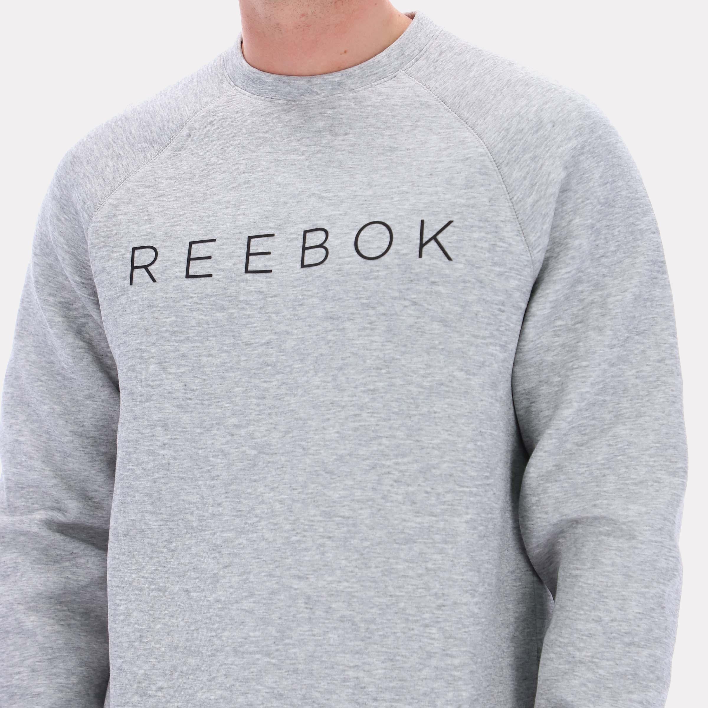 Reebok Apparel Men Core Graphic Sweatshirt GREY MARL - Image 4