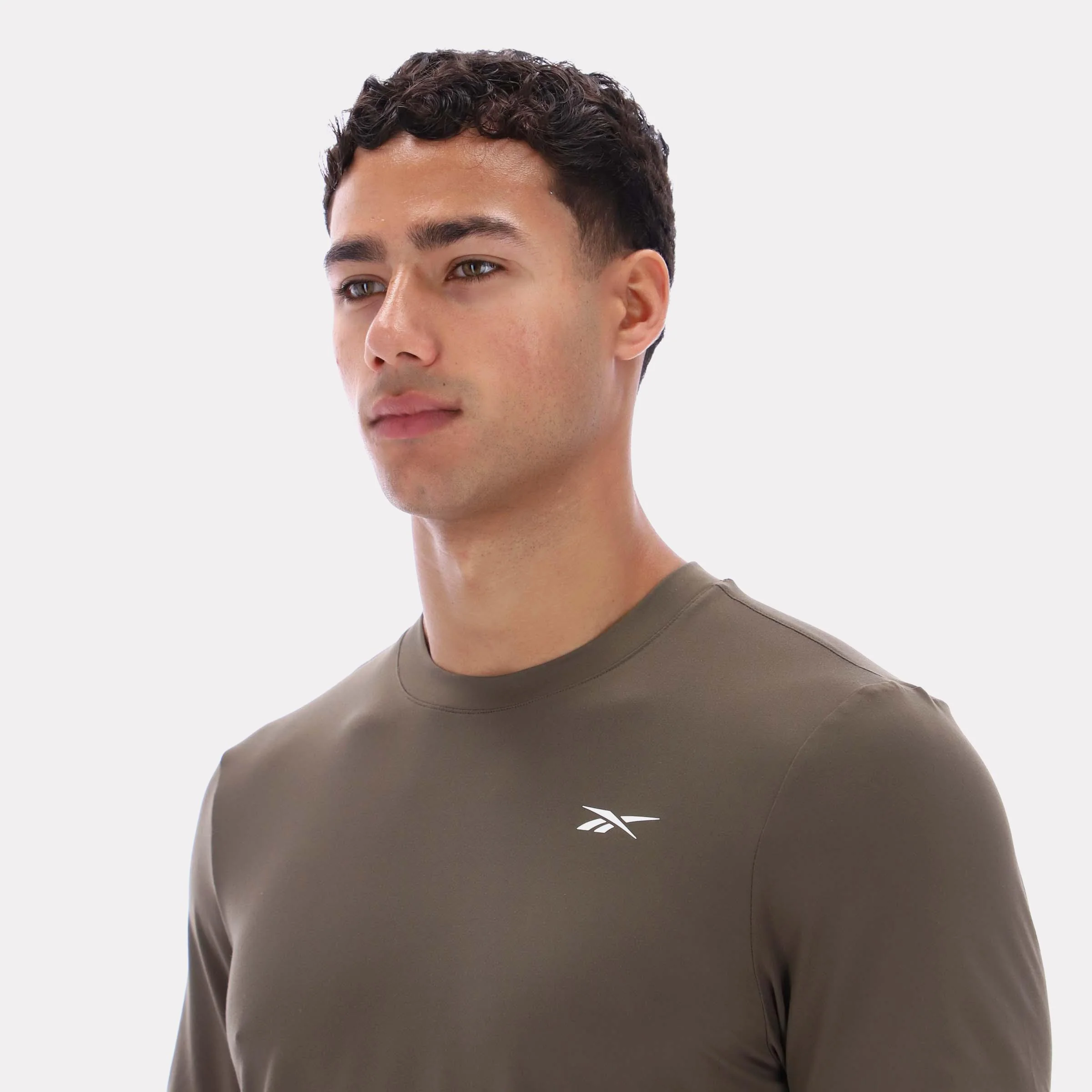 Reebok Apparel Men Core Move T-Shirt ARMY GREEN - Image 3