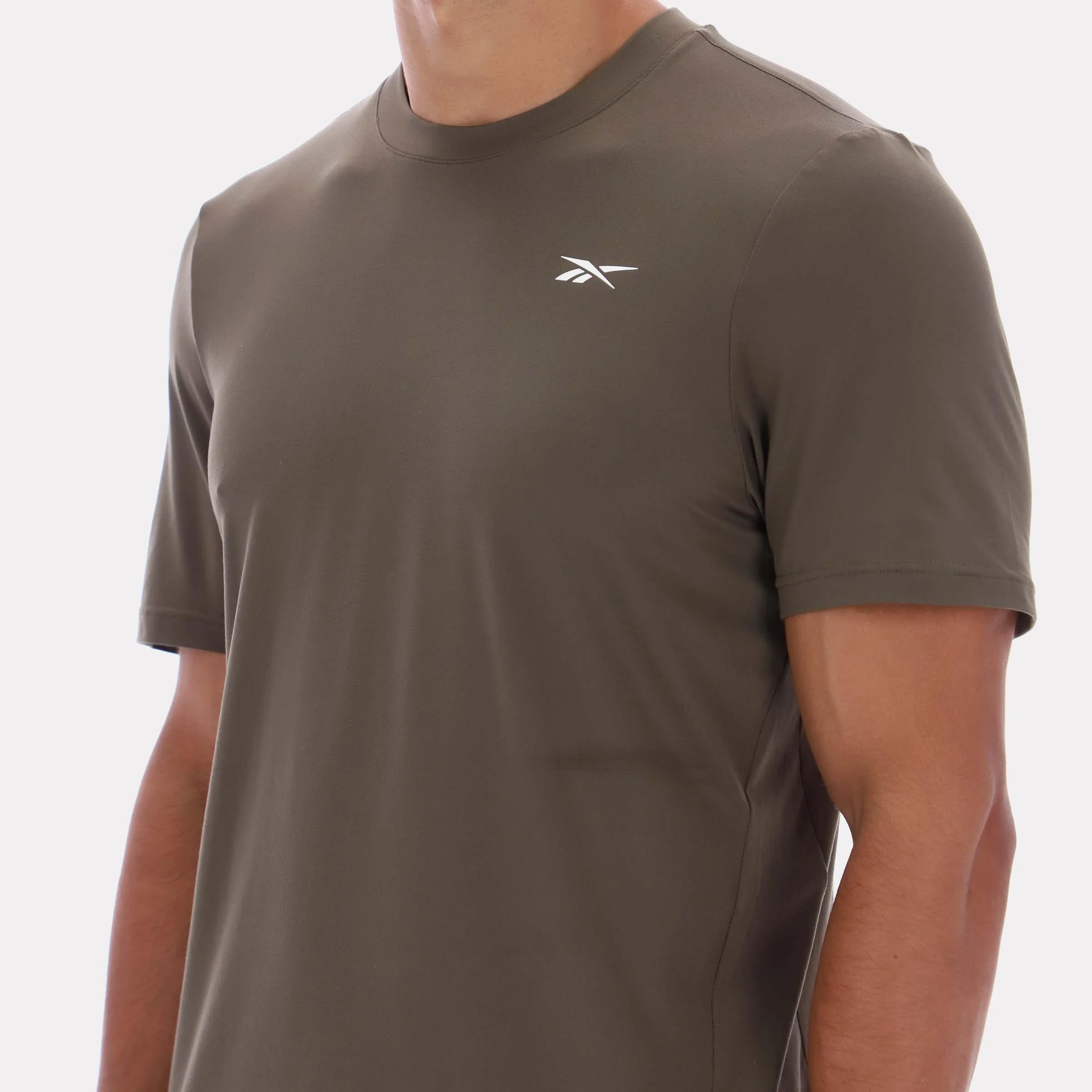 Reebok Apparel Men Core Move T-Shirt ARMY GREEN - Image 4