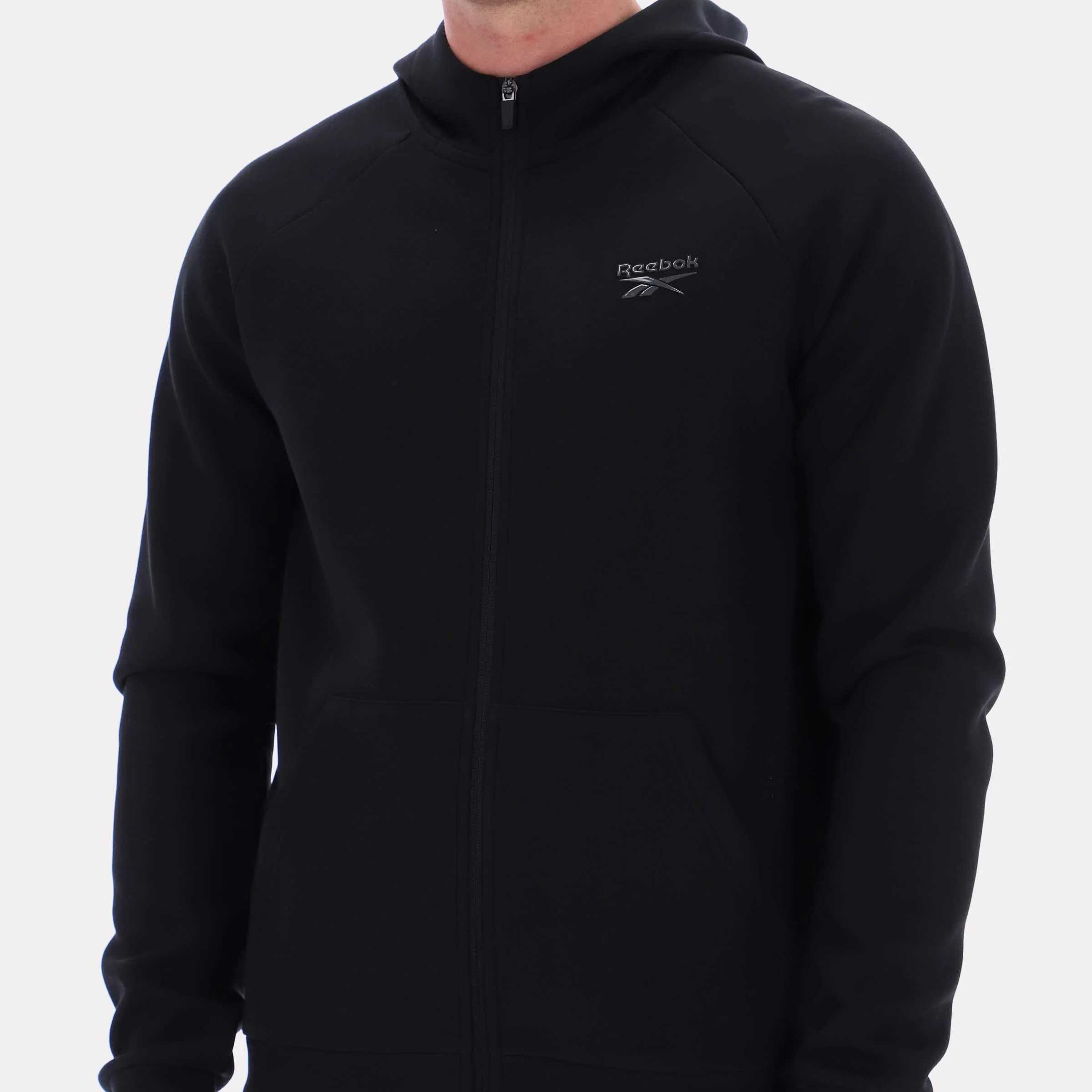 Reebok Apparel Men Core Zip Hoodie BLACK - Image 4