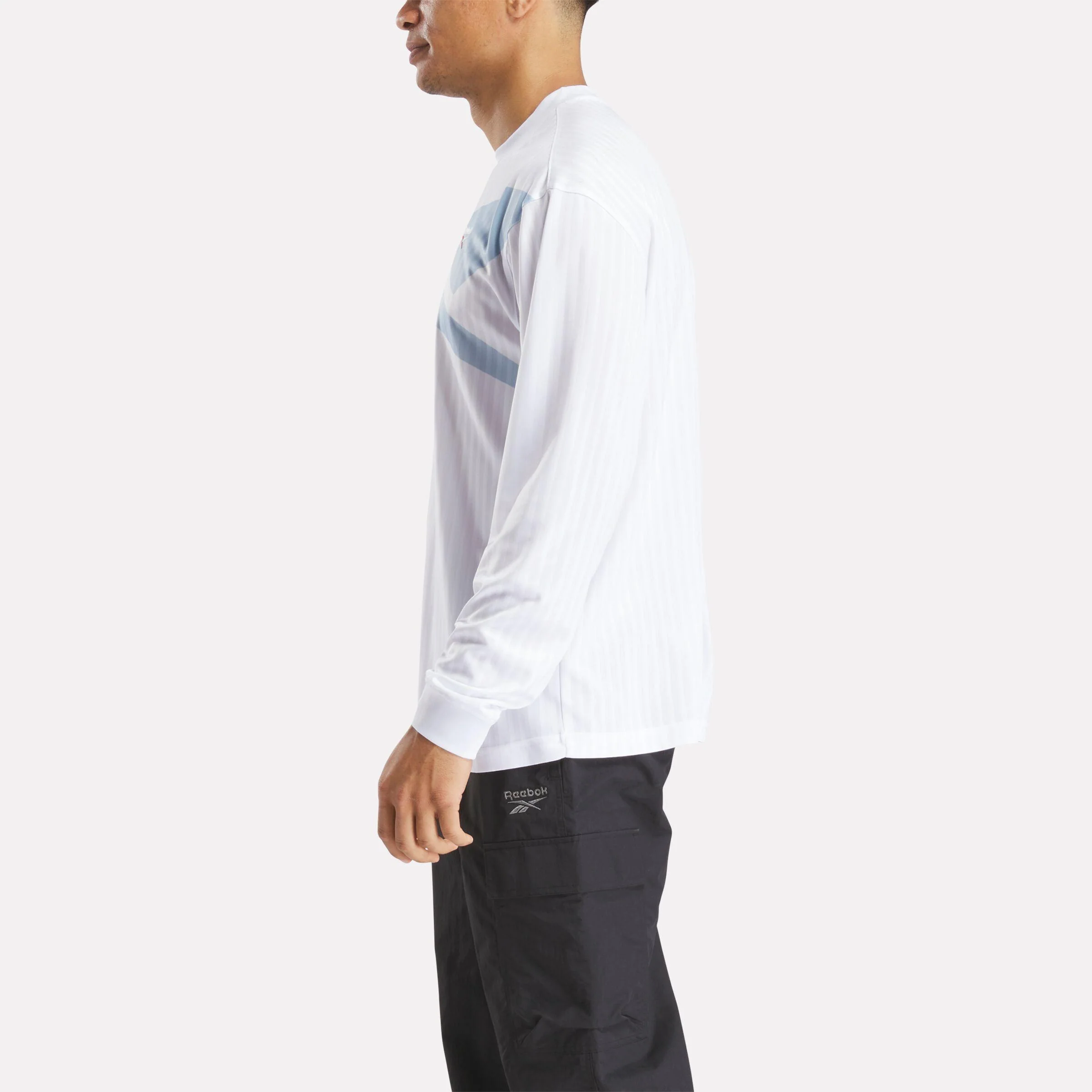 Reebok Apparel Men Crosscheck Long Sleeve Jersey WHITE - Image 2