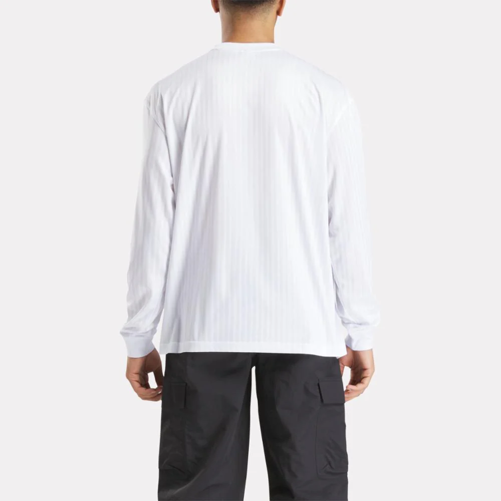 Reebok Apparel Men Crosscheck Long Sleeve Jersey WHITE - Image 3