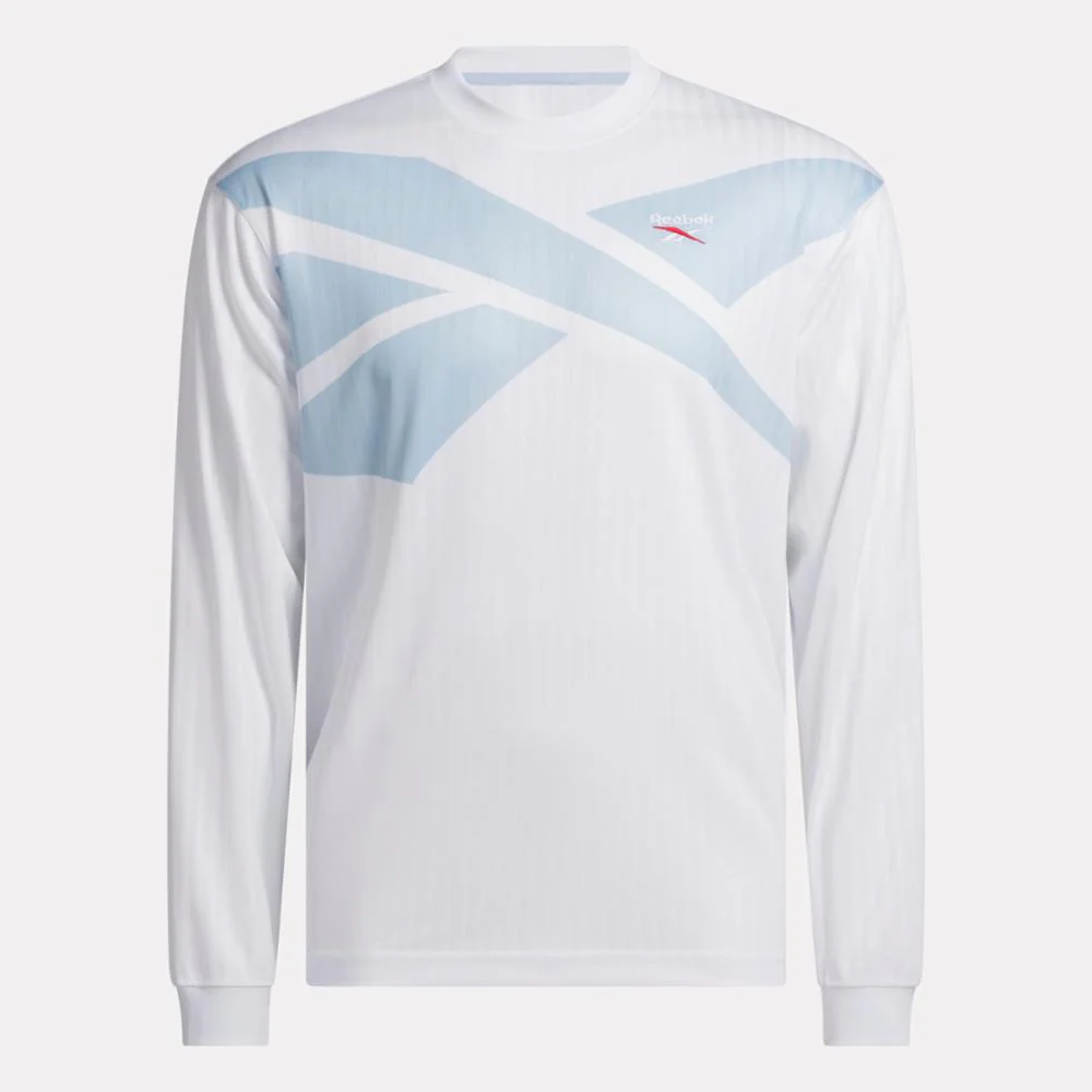 Reebok Apparel Men Crosscheck Long Sleeve Jersey WHITE - Image 4