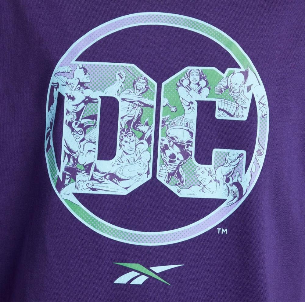 Reebok Apparel Men DC x Reebok Logo T-Shirt DRKORC - Image 4