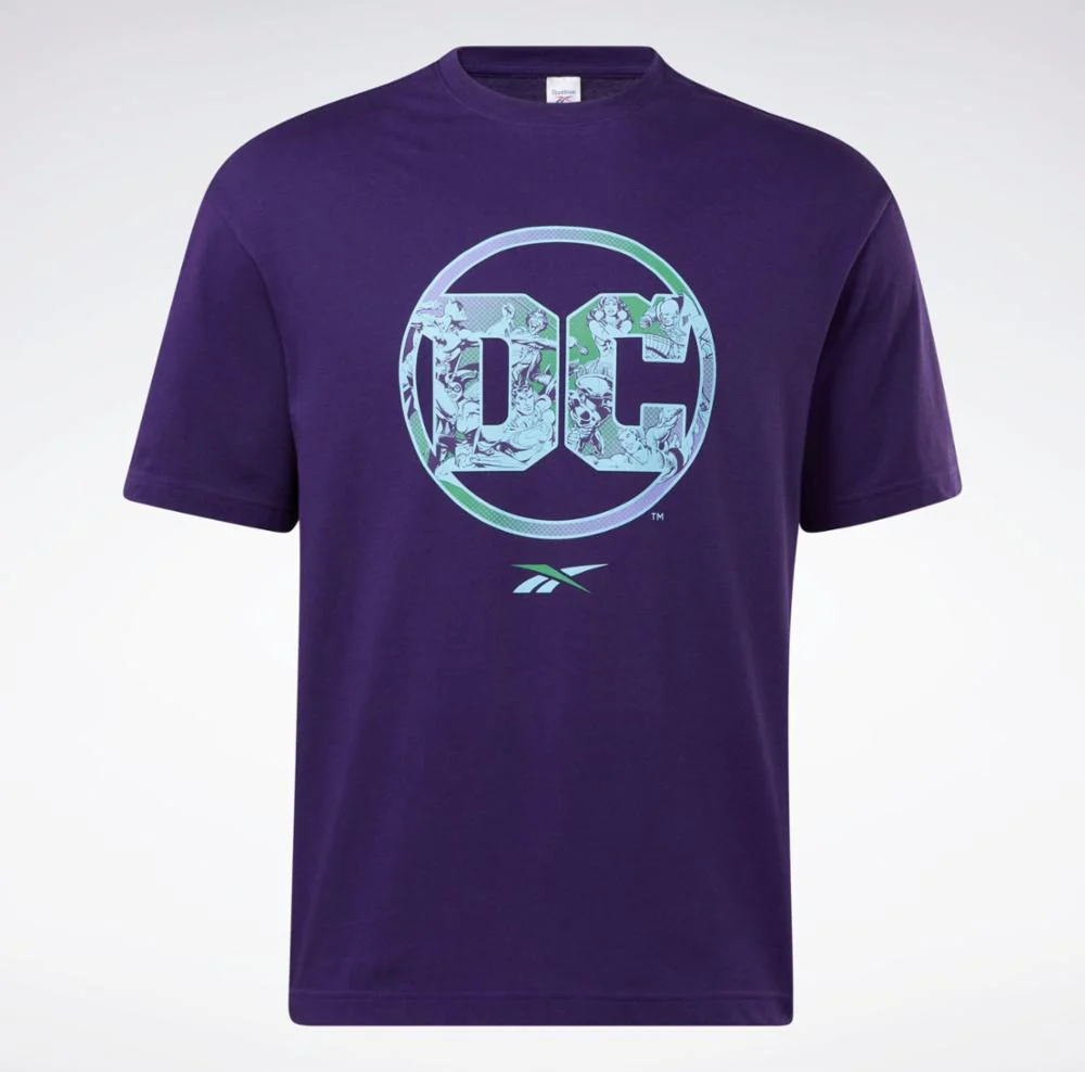 Reebok Apparel Men DC x Reebok Logo T-Shirt DRKORC - Image 6