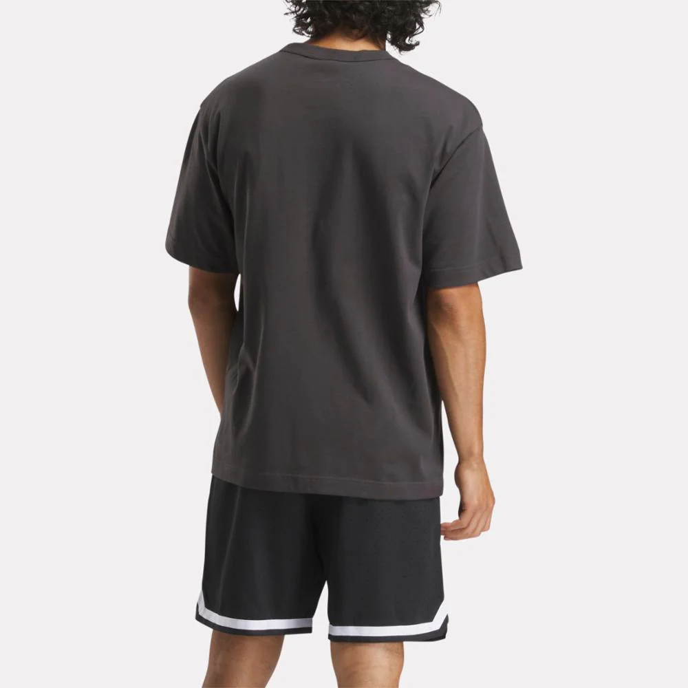 Reebok Apparel Men Graphic Series Basketball T-Shirt WASHED BLACK - Image 3