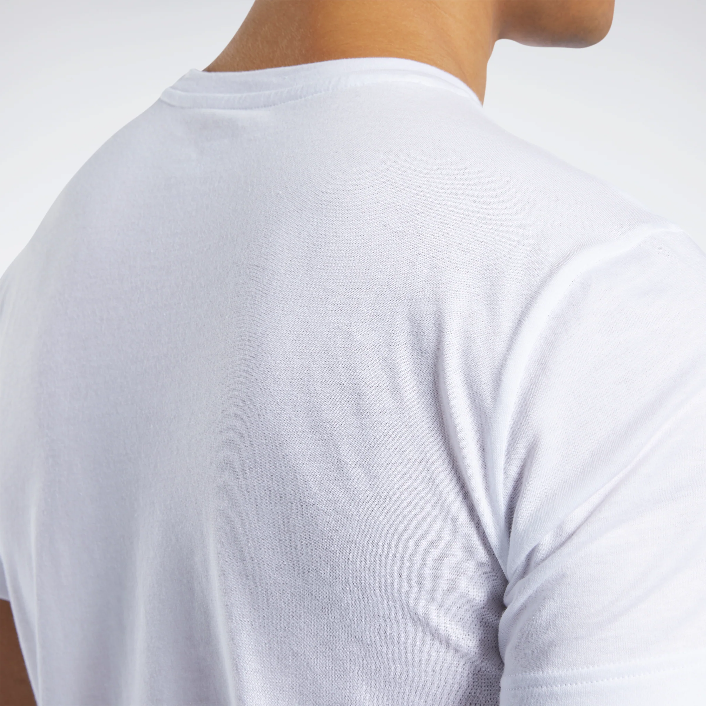 Reebok Apparel Men Graphic Series Linear Logo Tee White - Image 6