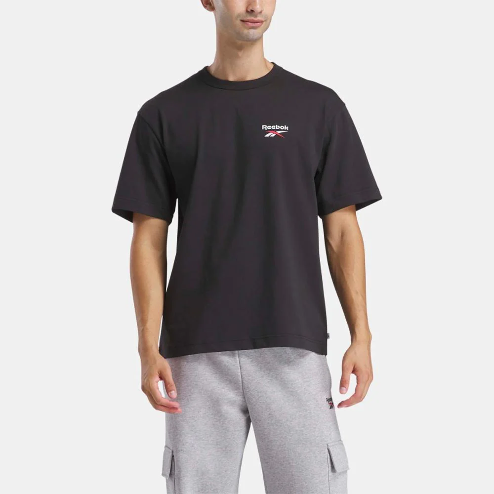 Reebok Apparel Men Graphic Series Shaq Logo T-Shirt BLACK