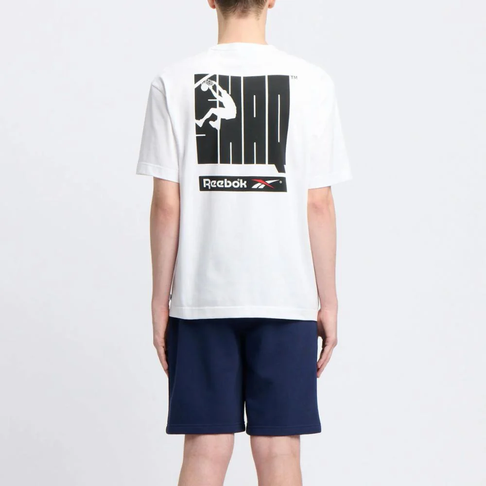 Reebok Apparel Men Graphic Series Shaq Logo T-Shirt WHITE - Image 3