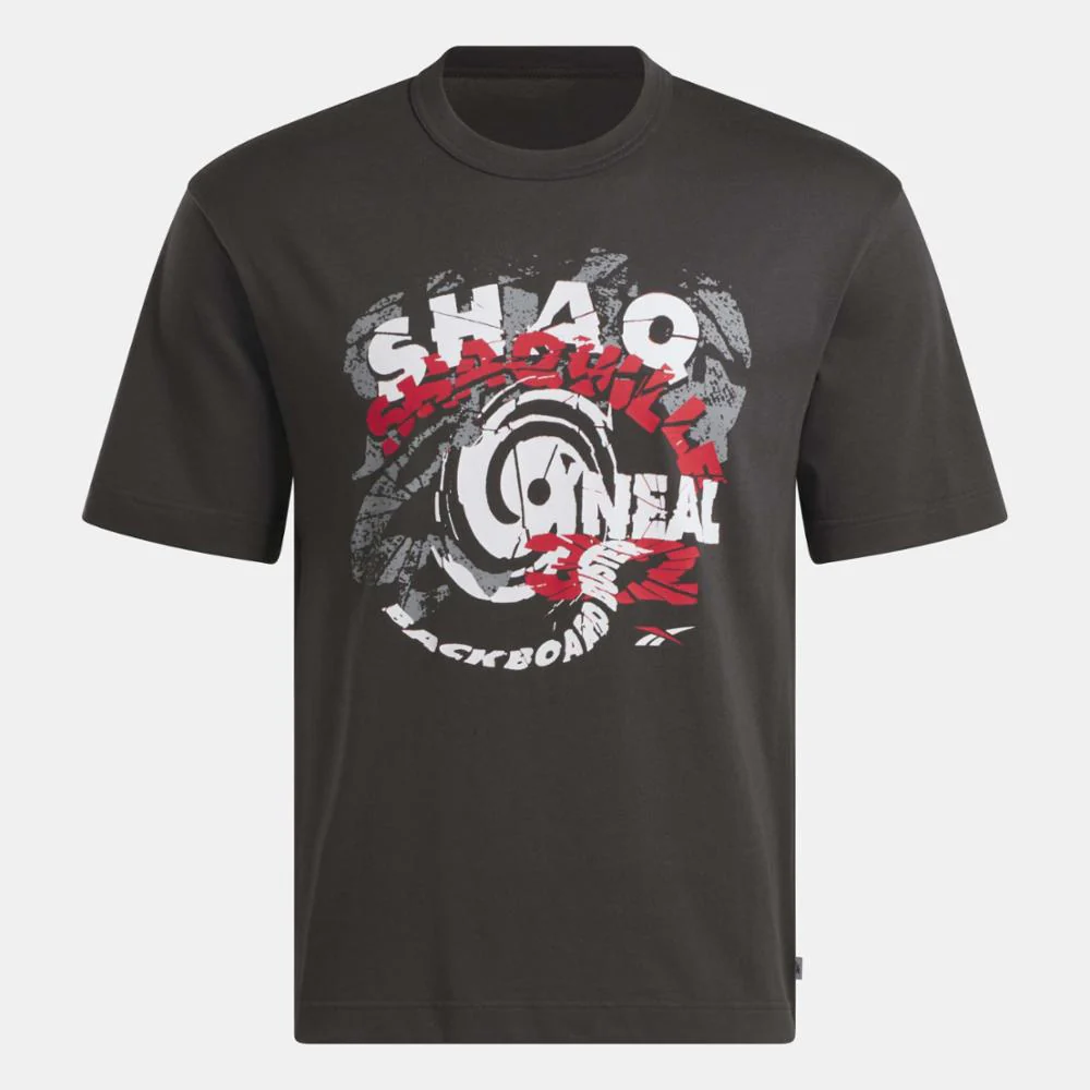 Reebok Apparel Men Graphic Series Shaq Spiral T-Shirt WASHED BLACK - Image 4