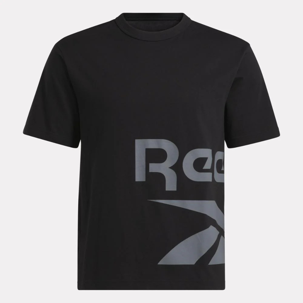 Reebok Apparel Men Graphic Series Side Vector T-Shirt BLACK - Image 4