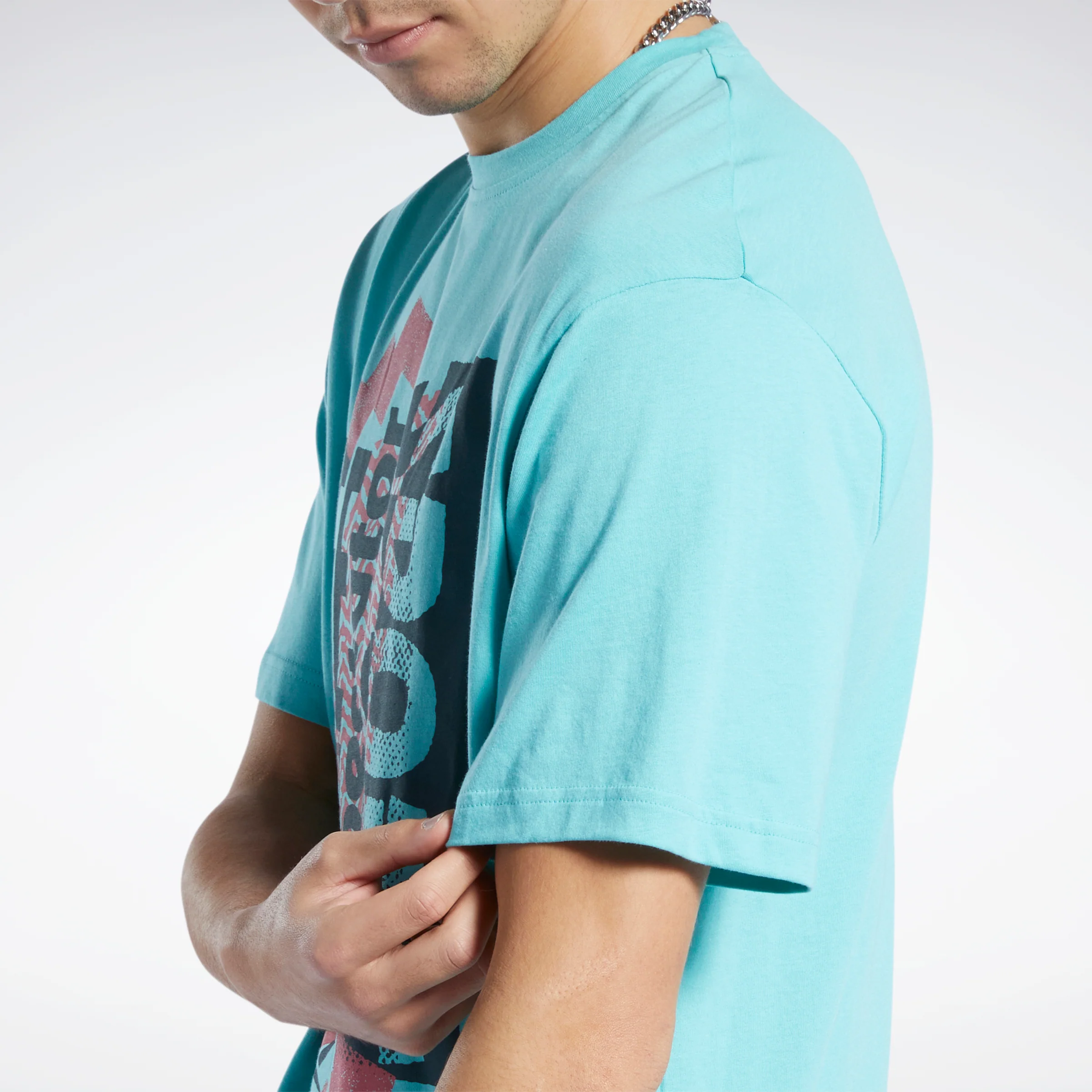Reebok Apparel Men Graphic Series Spectator Sport Vibe T-Shirt Semi Classic Teal - Image 5
