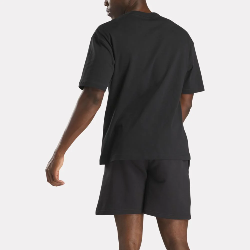 Reebok Apparel Men Icon Elements T-Shirt BLACK - Image 3
