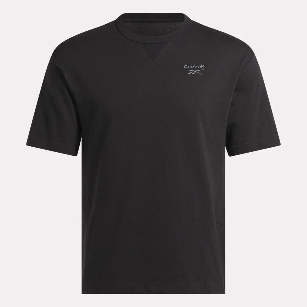 Reebok Apparel Men Icon Elements T-Shirt BLACK - Image 4