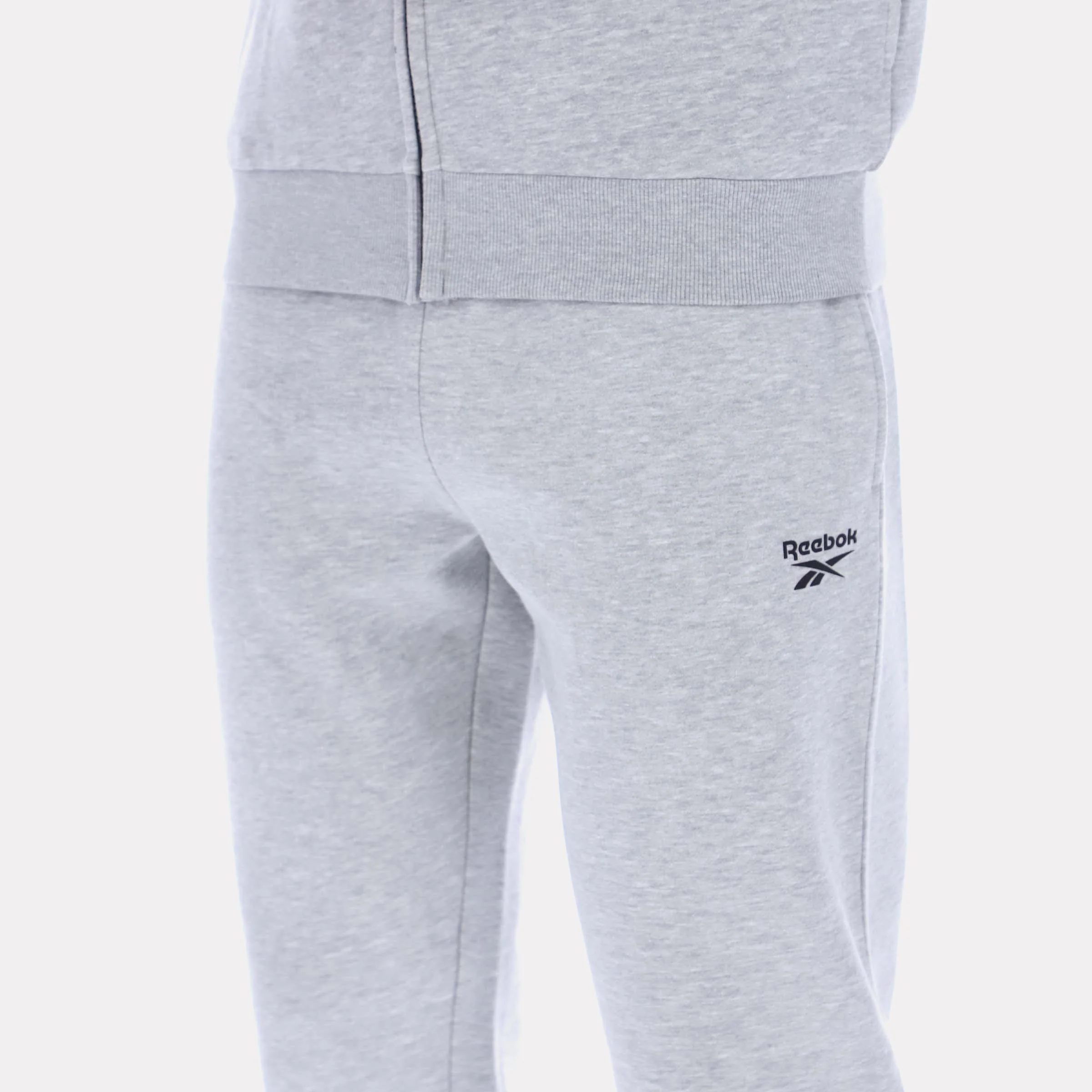 Reebok Apparel Men Laidback Fleece Pants LIGHT GREY MARL - Image 3