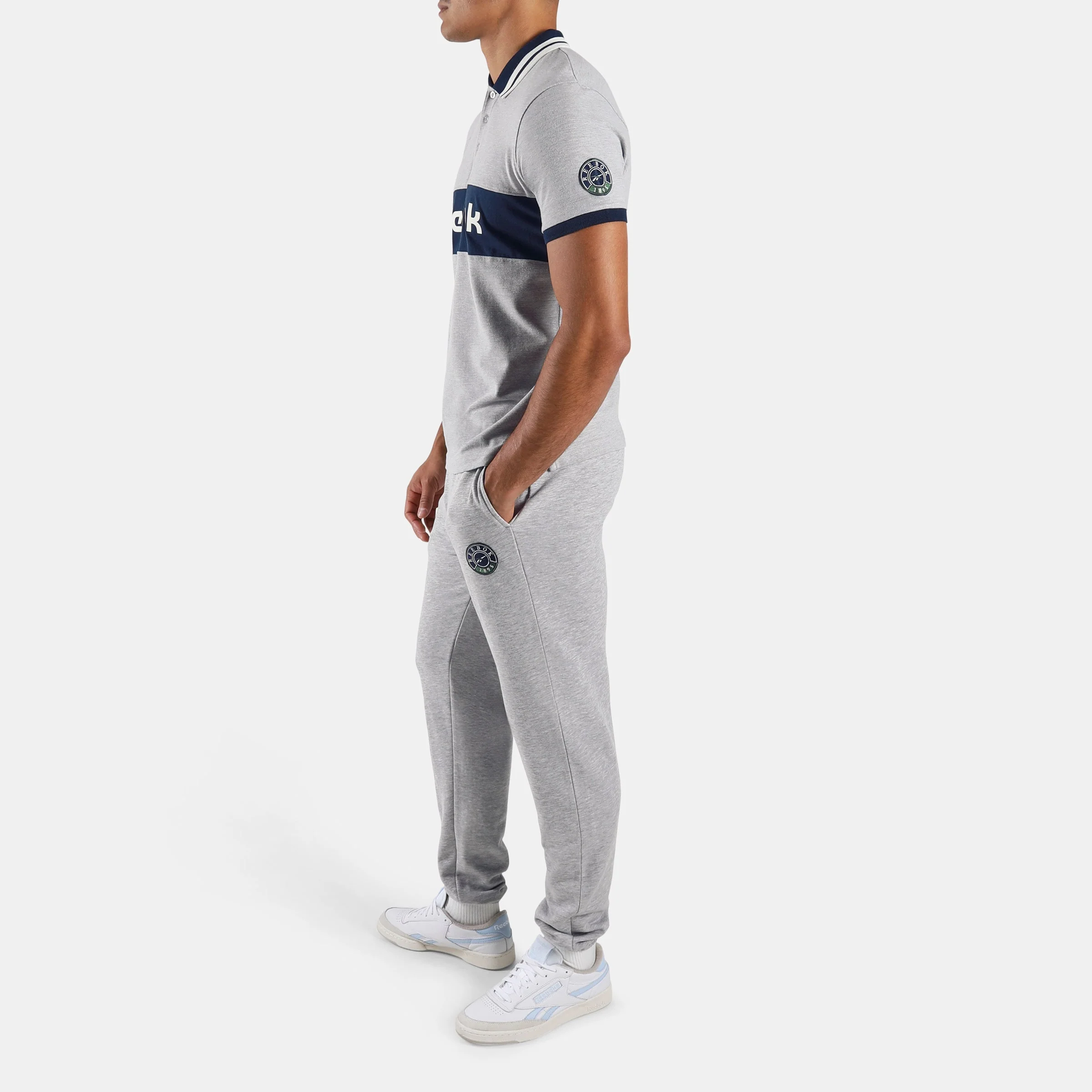 REEBOK APPAREL MEN Lawn Club French Terry Joggers ATHLETIC GREY MARL - Image 2